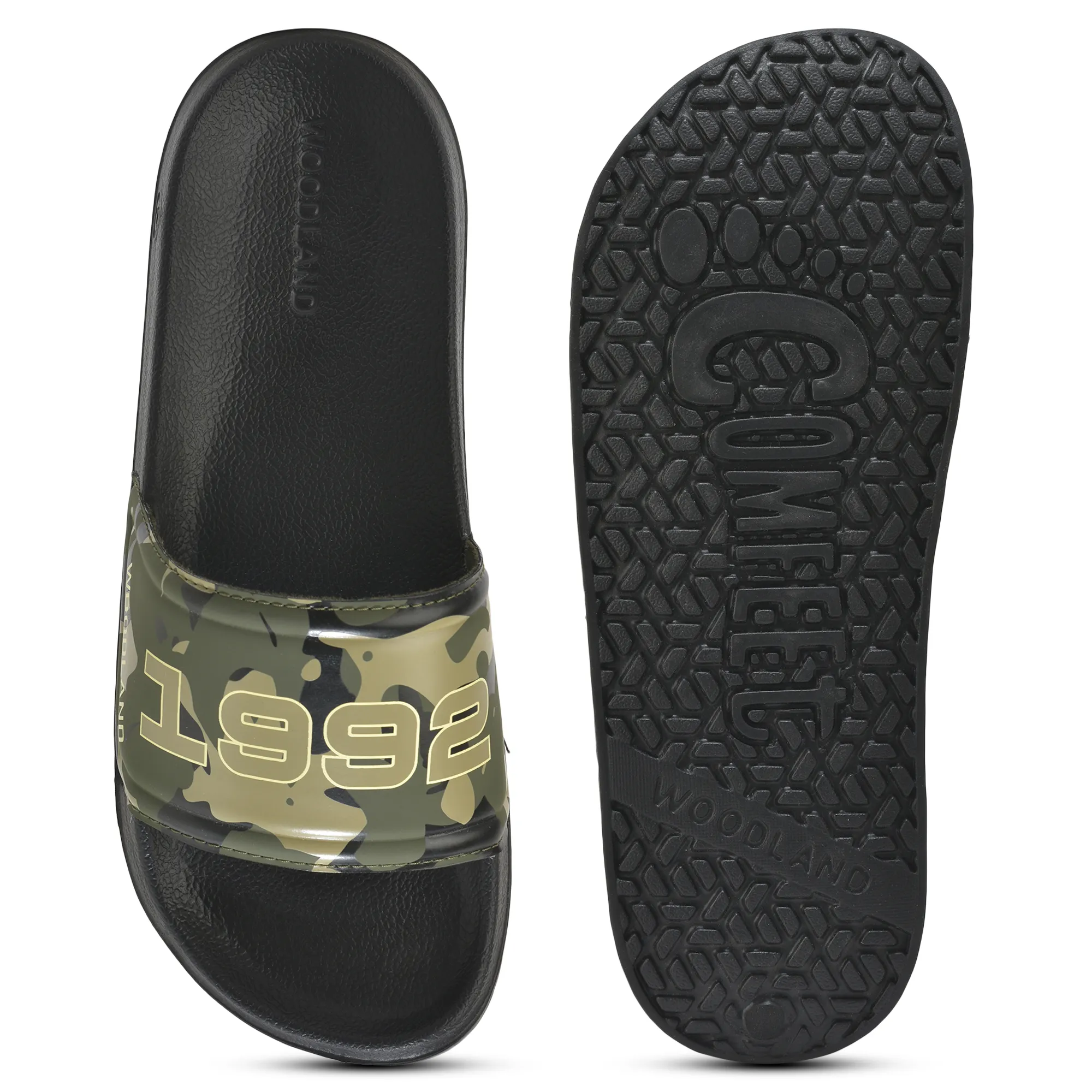 Woodland Outdoor EVA Flip Flops in Camo Green - Thumbnail 8