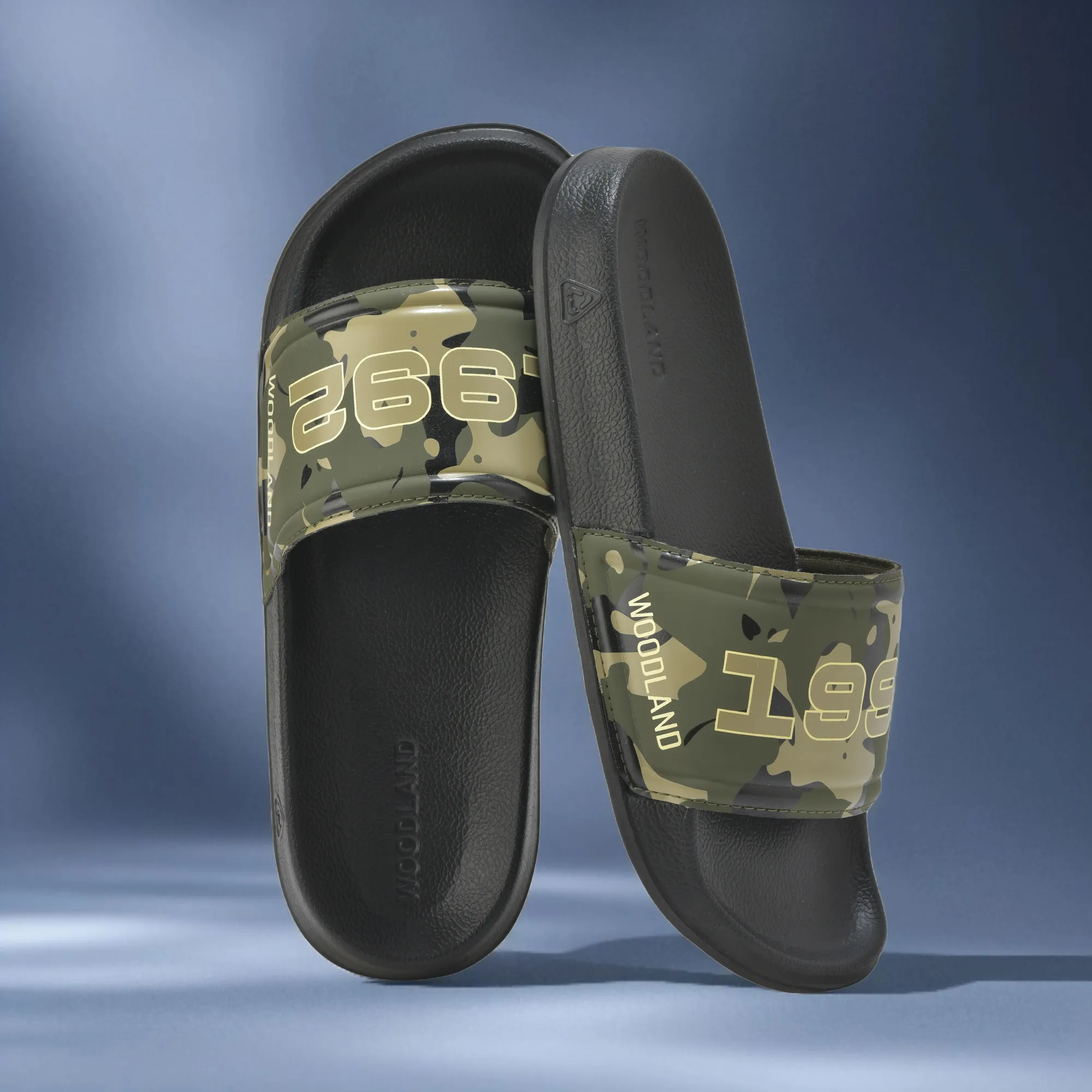 Woodland Outdoor EVA Flip Flops in Camo Green - Thumbnail 9