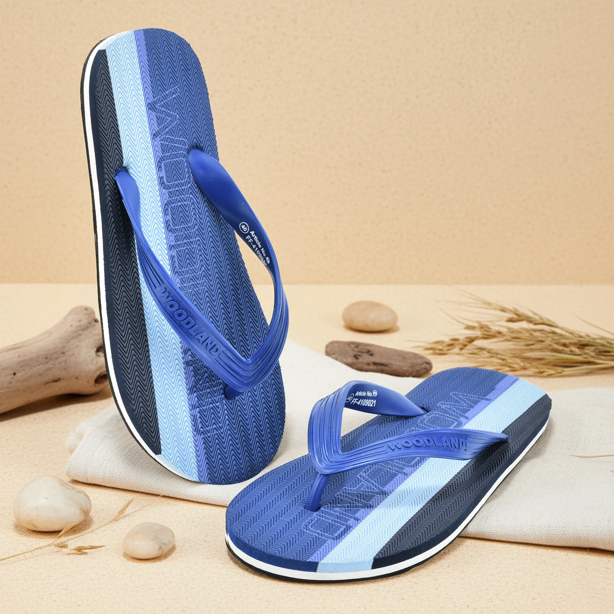 Woodland Men Brown EVA Flip-Flops - Thumbnail 9