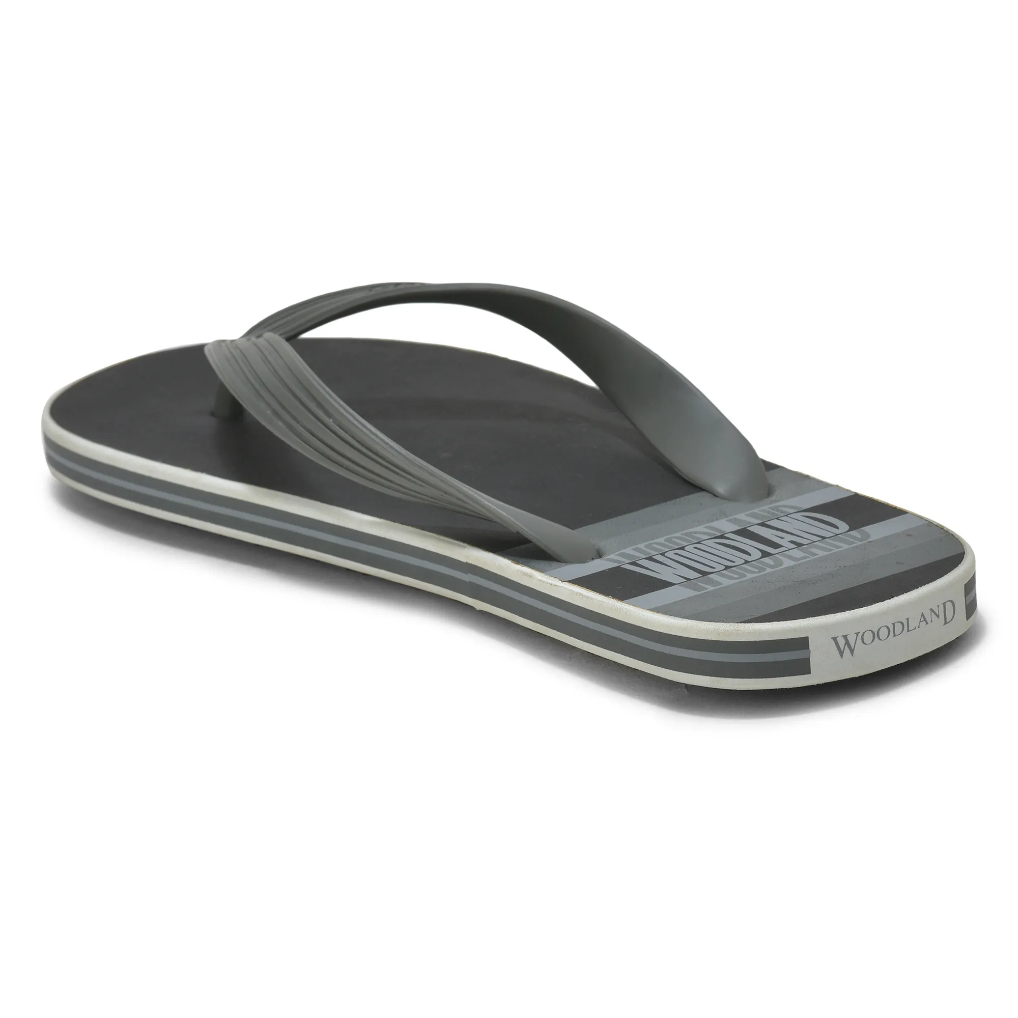 Woodland Men Black Striped Comfort Flip Flop - Thumbnail 5