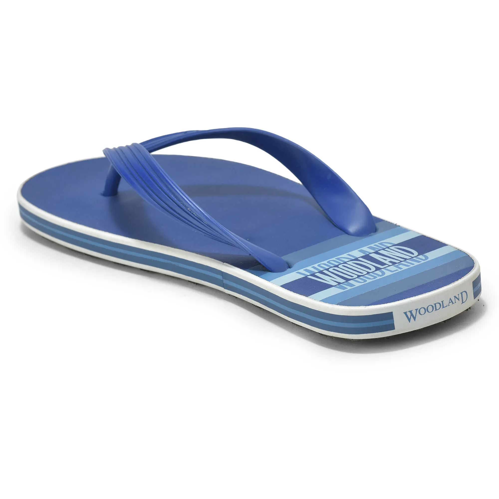 Woodland Men Blue Striped Comfort Flip Flop - Thumbnail 6