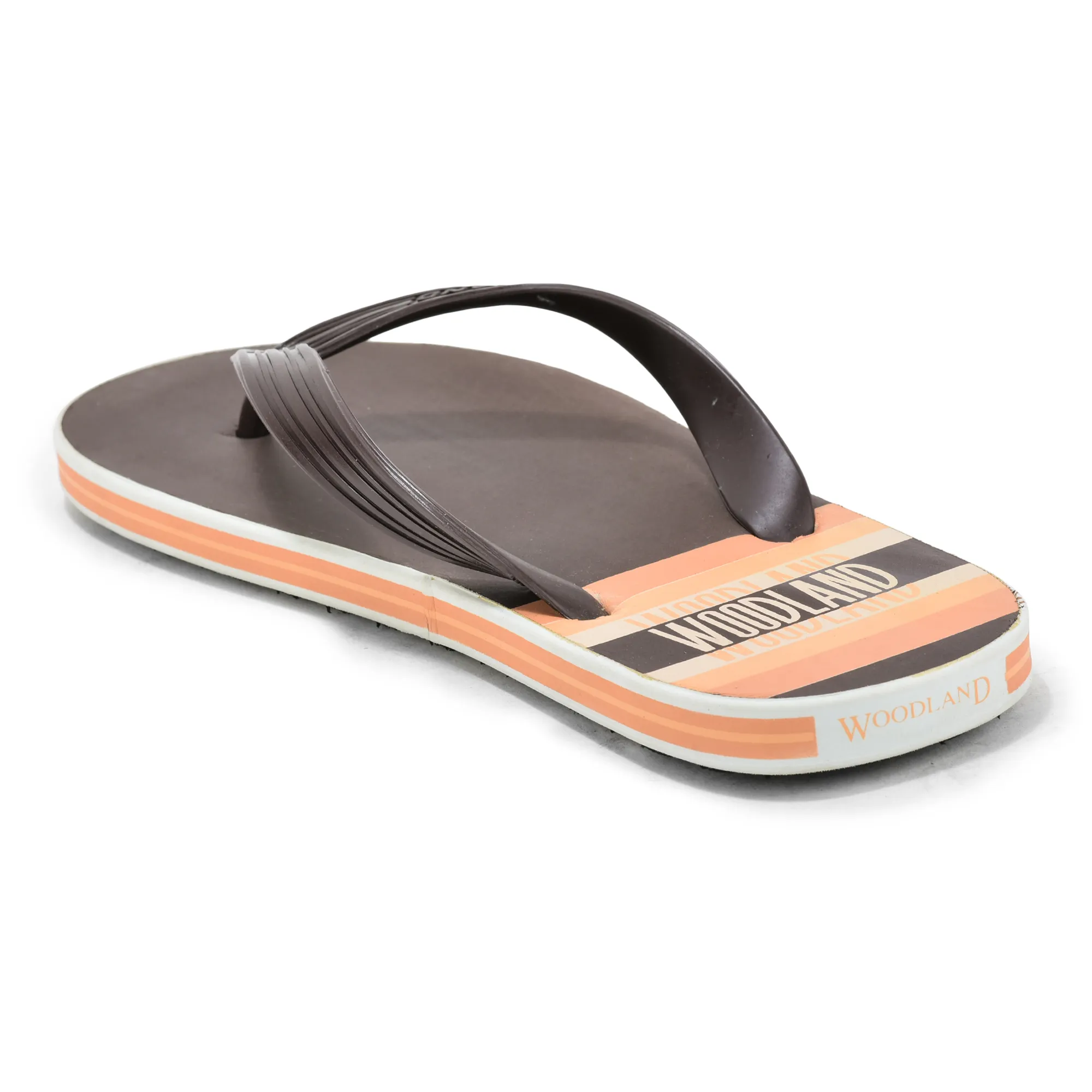 Woodland Men Brown Striped Comfort Flip Flop - Thumbnail 6