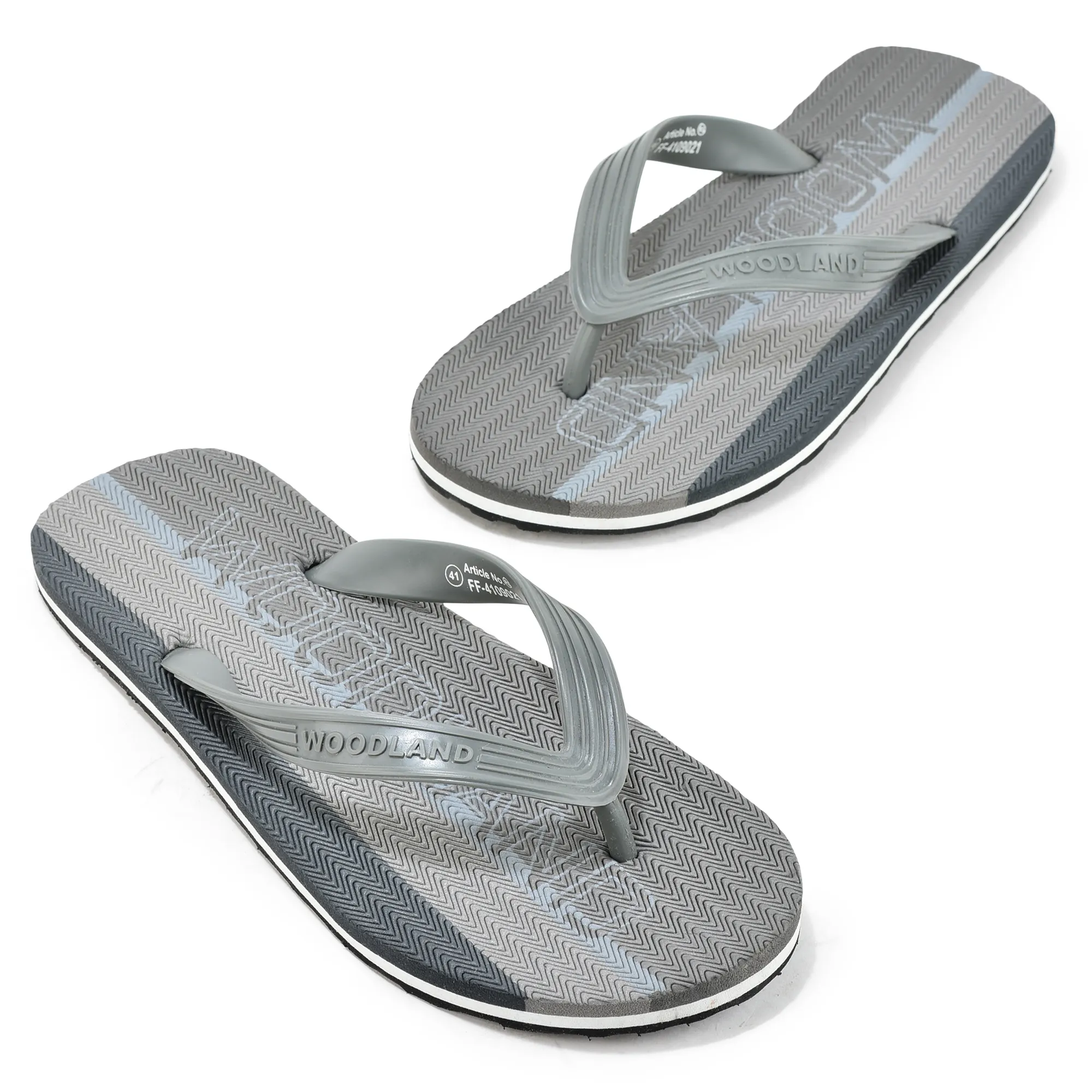 Woodland Men Grey EVA Flip-Flops - Thumbnail 2
