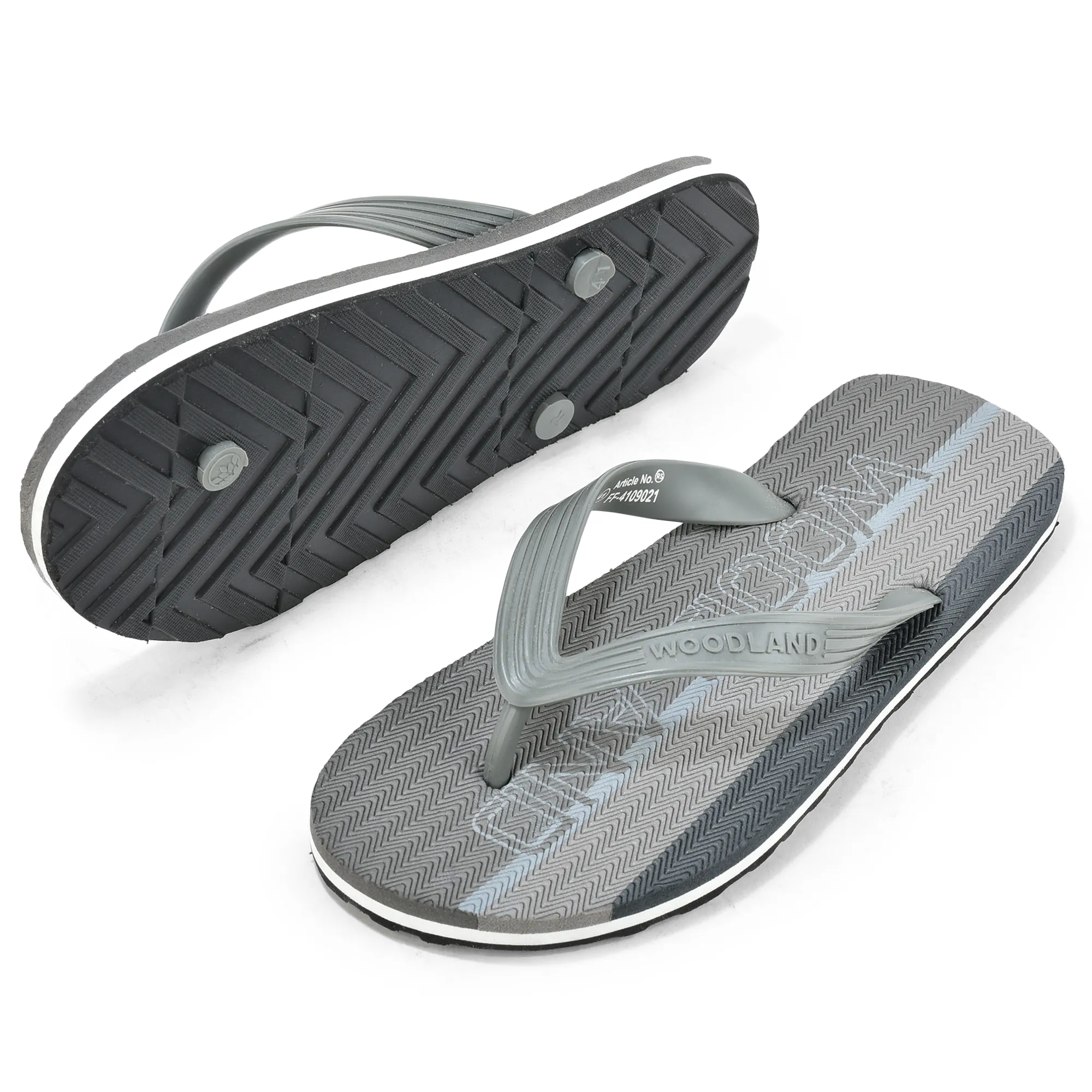 Woodland Men Grey EVA Flip-Flops - Thumbnail 5