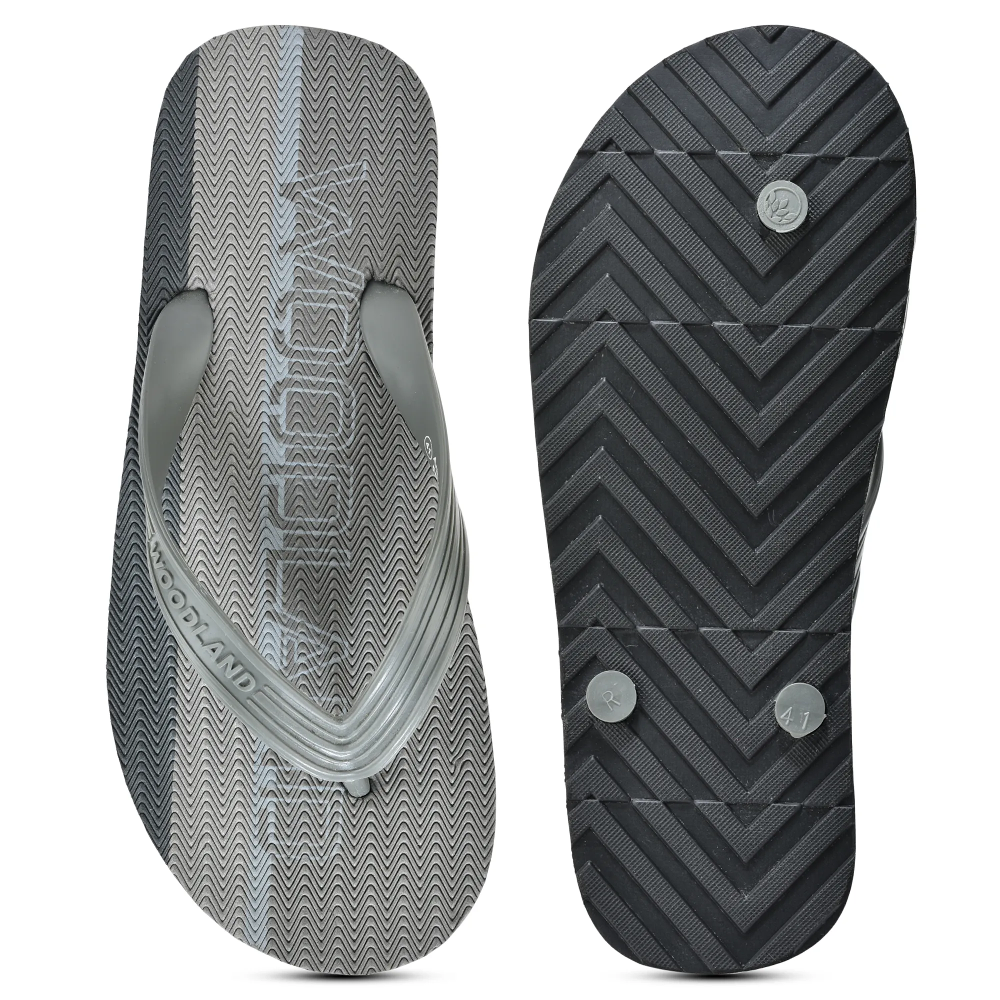 Woodland Men Grey EVA Flip-Flops - Thumbnail 8