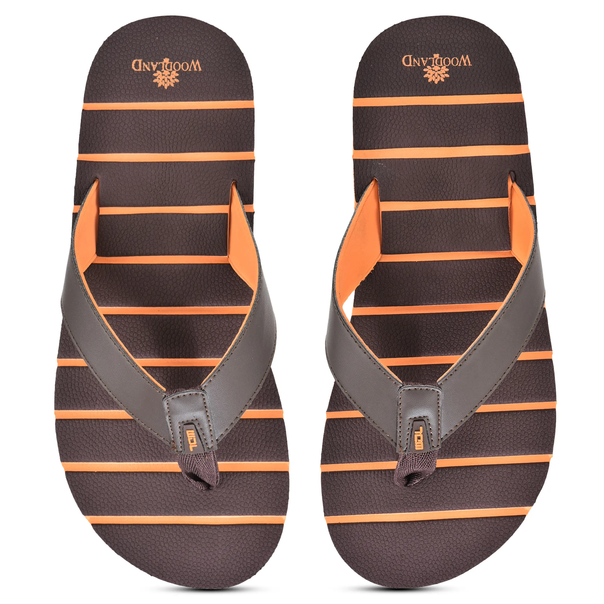 Woodland Men Brown Lightweight EVA Flip-Flops - Thumbnail 4