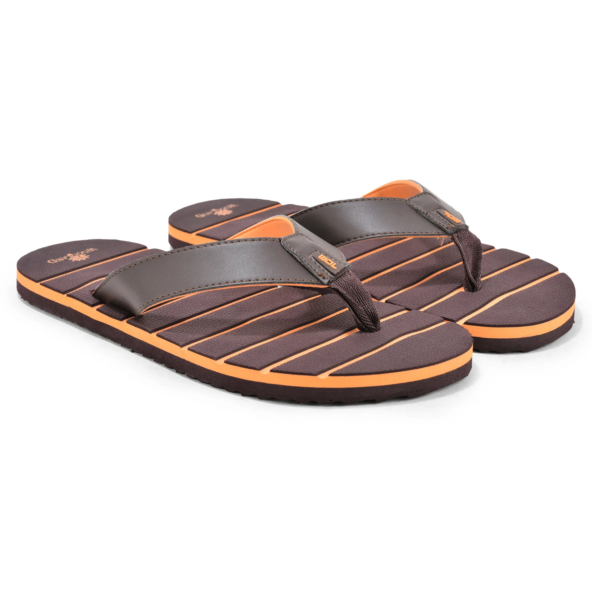 Woodland Men Brown Lightweight EVA Flip-Flops - Thumbnail 7