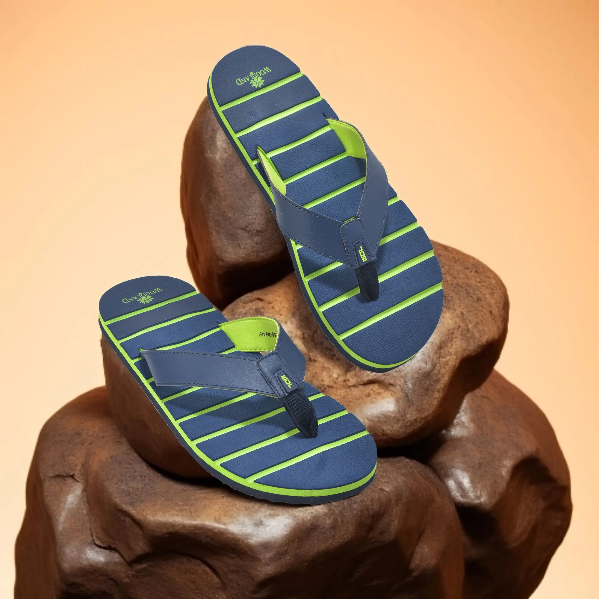 Woodland Men Navy Lightweight EVA Flip-Flops - Image 1