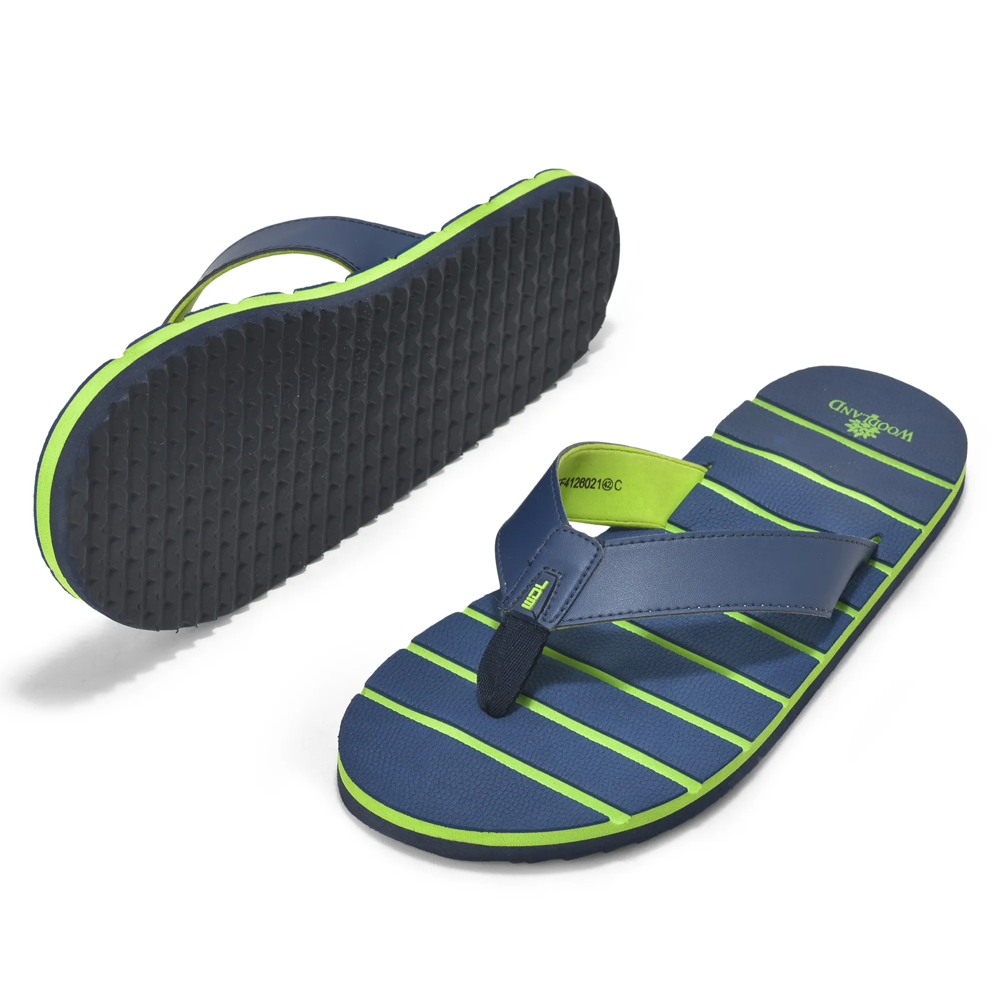 Woodland Men Navy Lightweight EVA Flip-Flops - Thumbnail 6