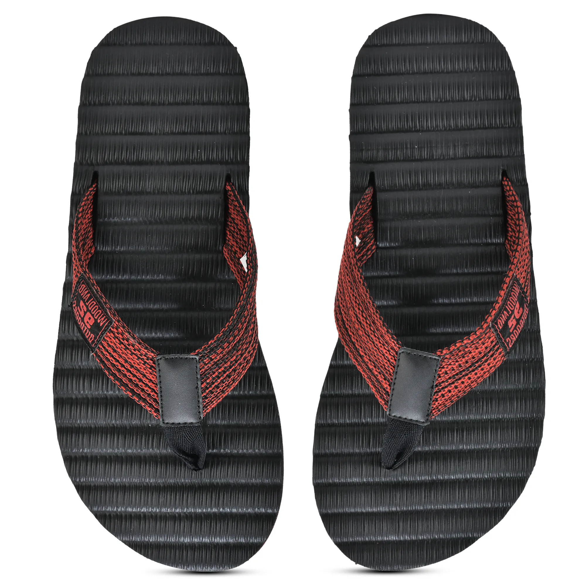 Woodland Men Textured EVA Rubber Flip Flops - Thumbnail 4