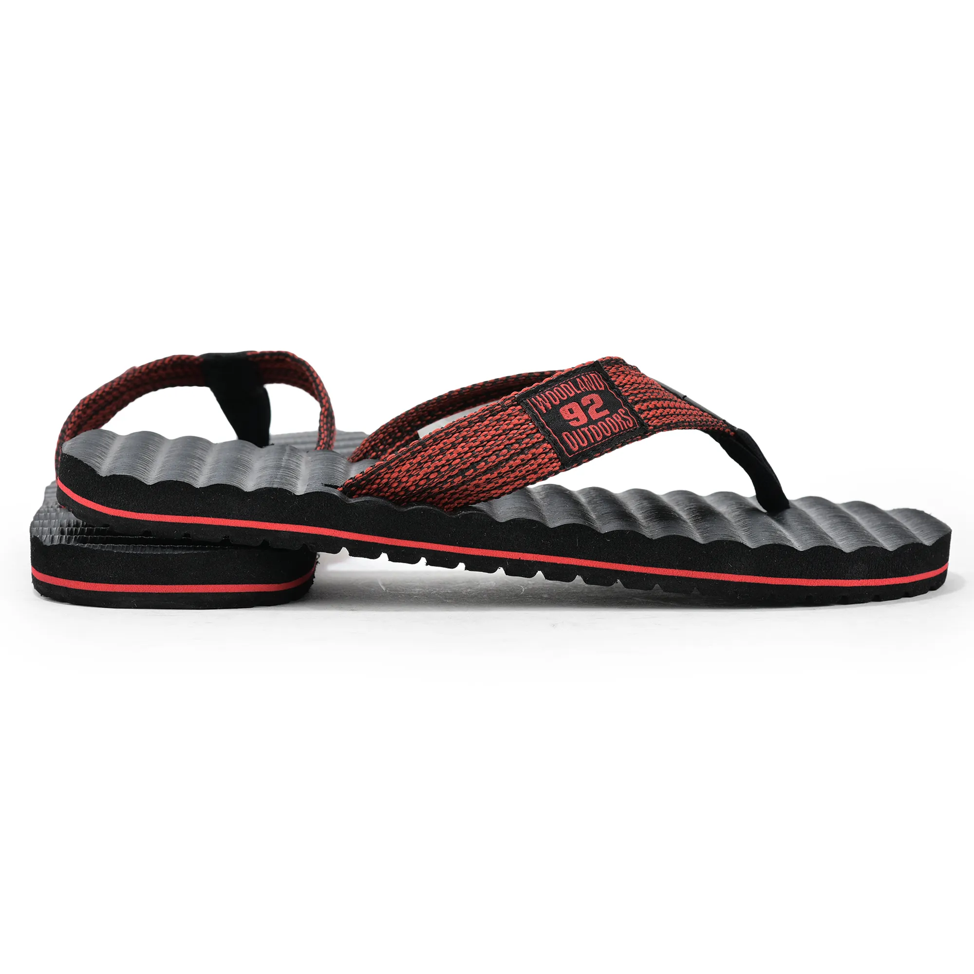 Woodland Men Textured EVA Rubber Flip Flops - Thumbnail 10