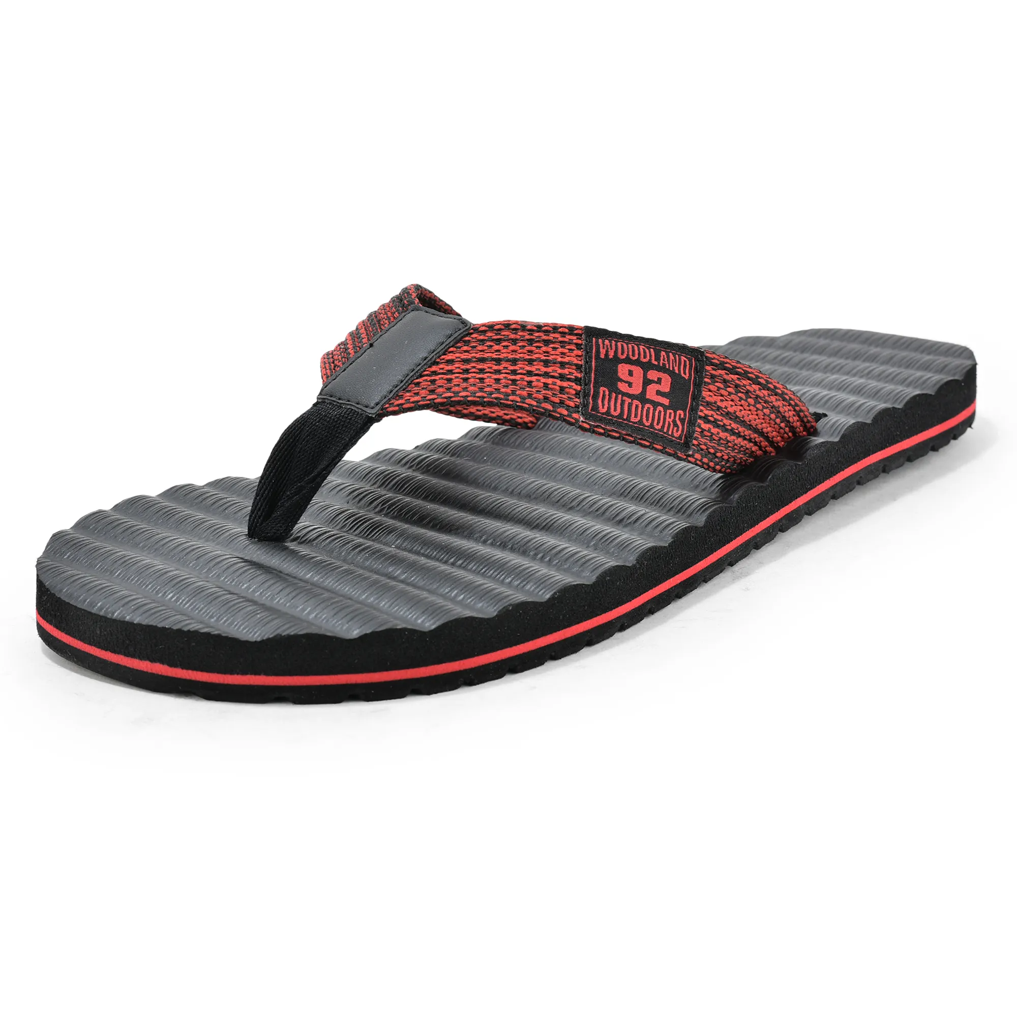 Woodland Men Textured EVA Rubber Flip Flops - Thumbnail 11