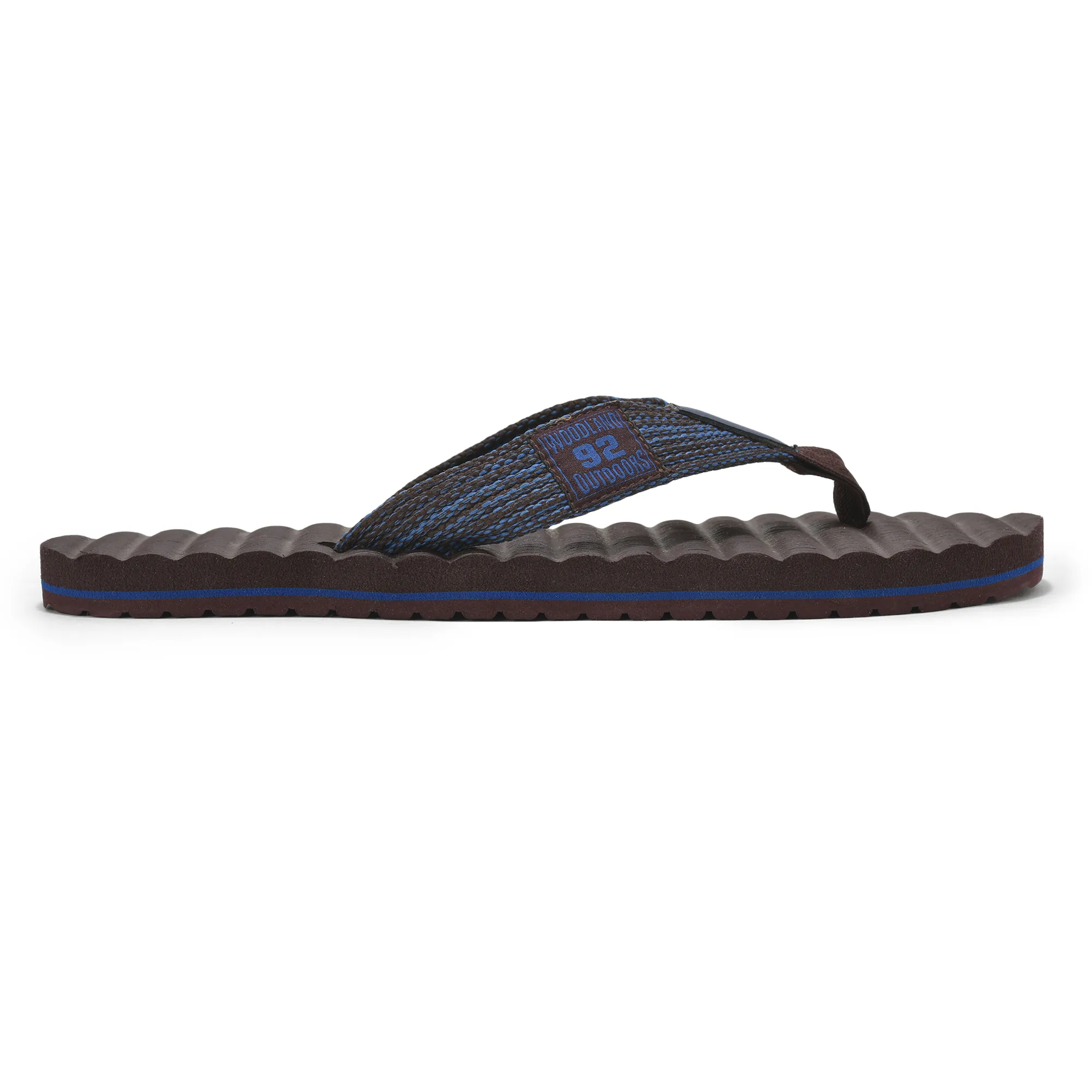 Woodland Men Textured EVA Rubber Flip Flops - Image 1