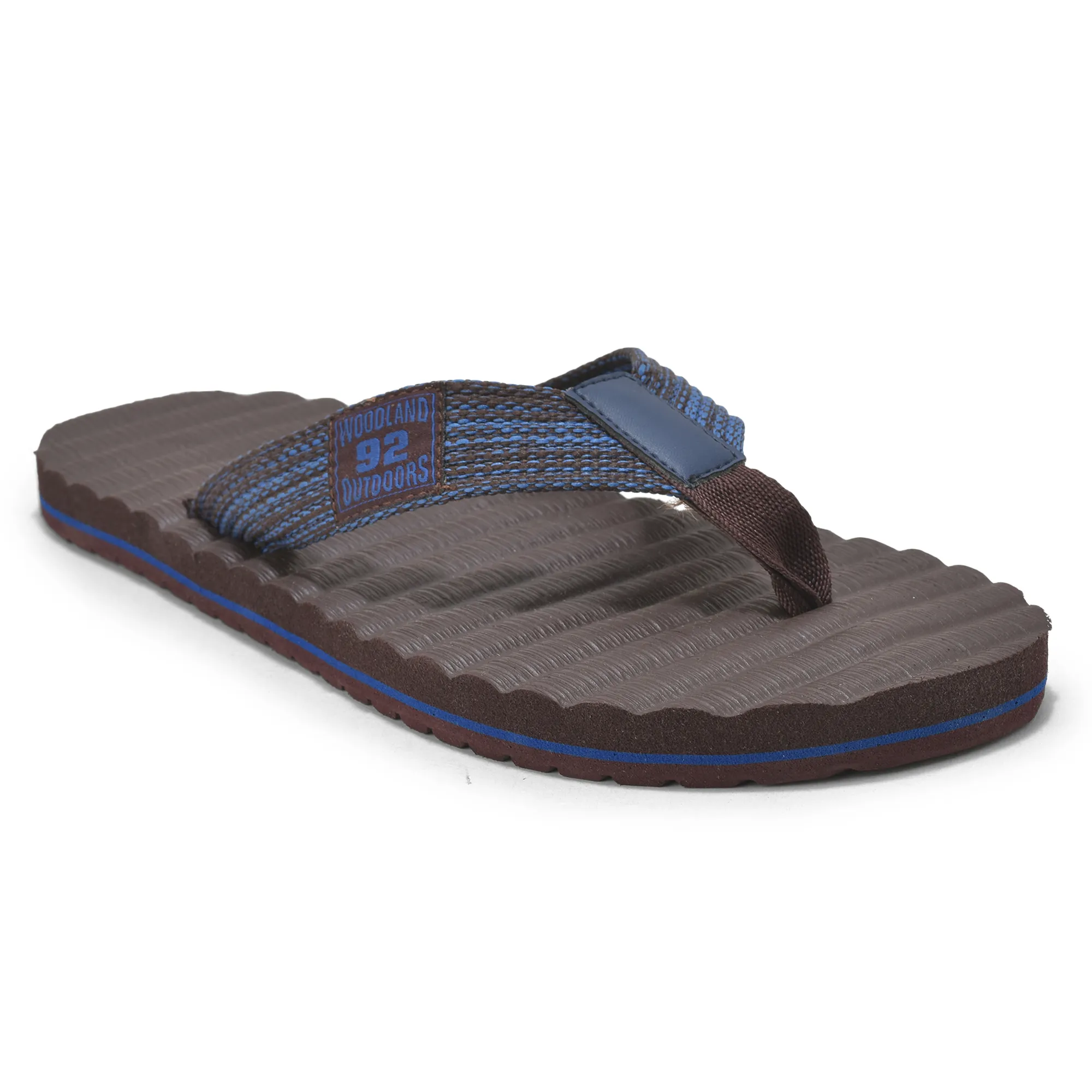 Woodland Men Textured EVA Rubber Flip Flops - Thumbnail 3
