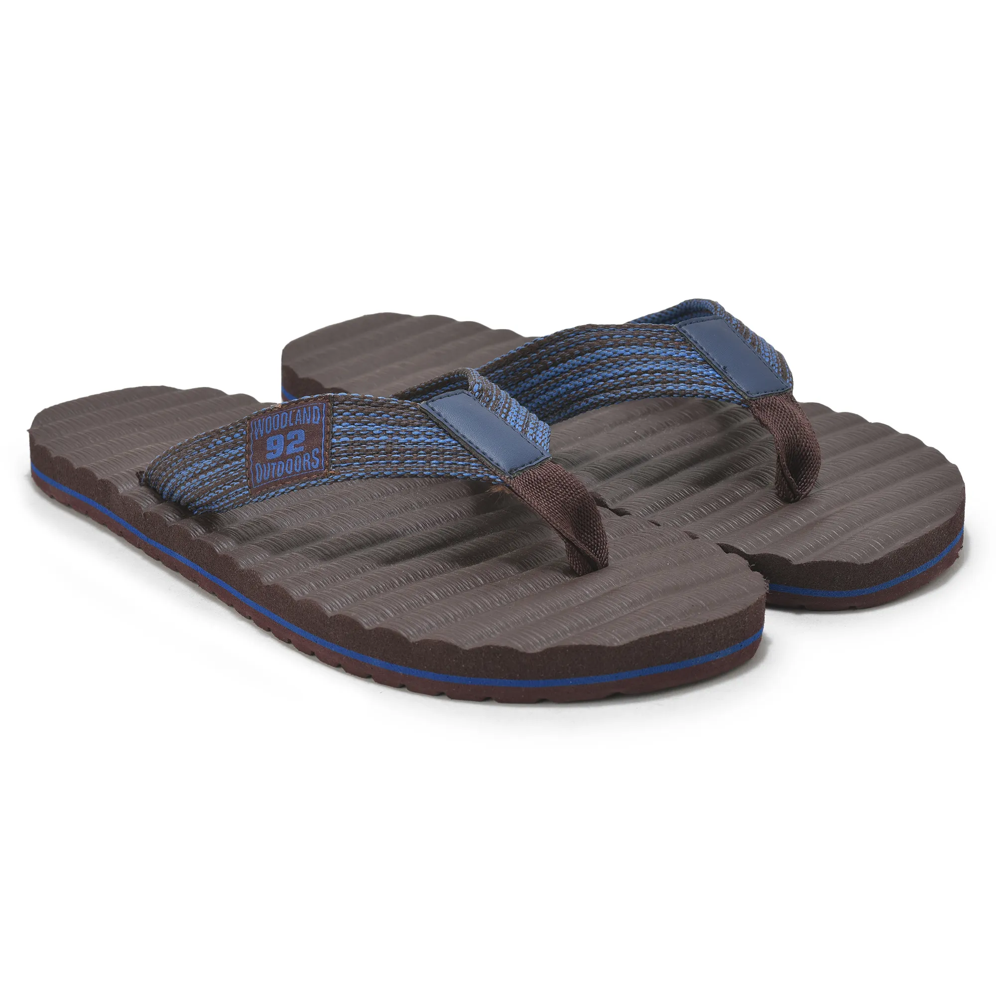 Woodland Men Textured EVA Rubber Flip Flops - Thumbnail 7