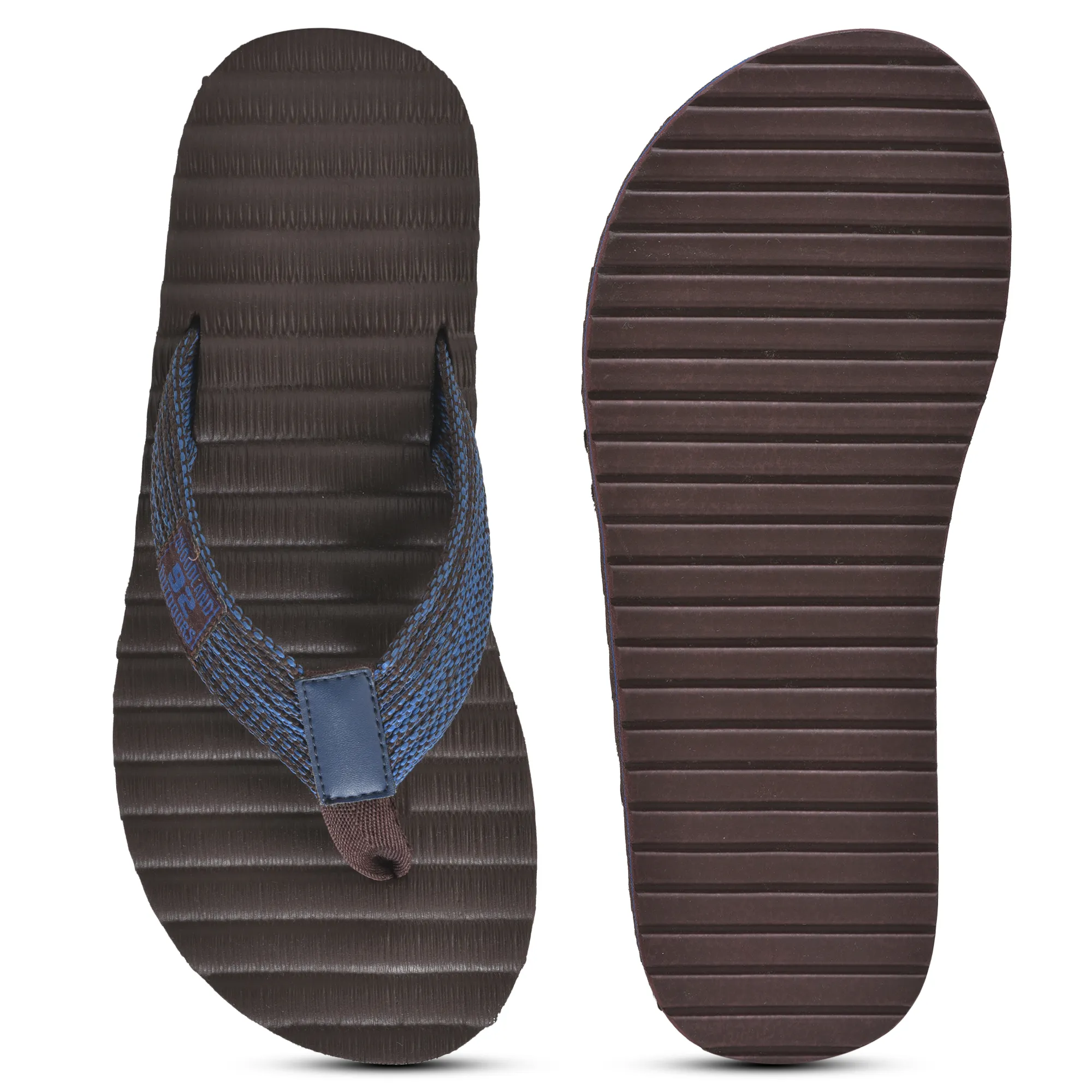 Woodland Men Textured EVA Rubber Flip Flops - Thumbnail 8