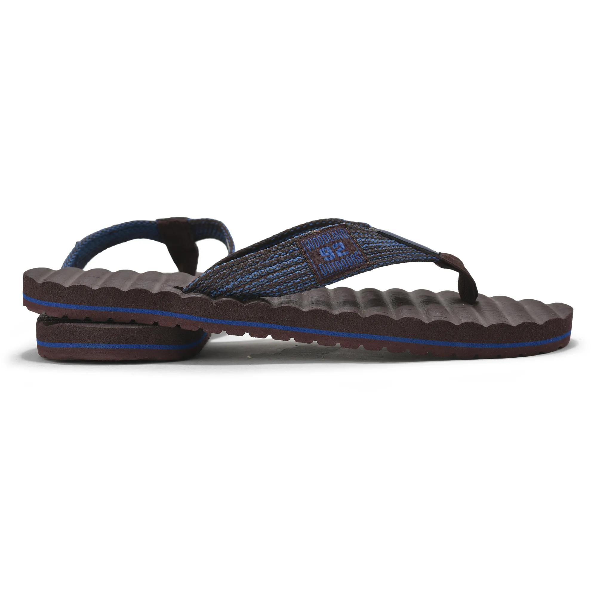 Woodland Men Textured EVA Rubber Flip Flops - Thumbnail 10