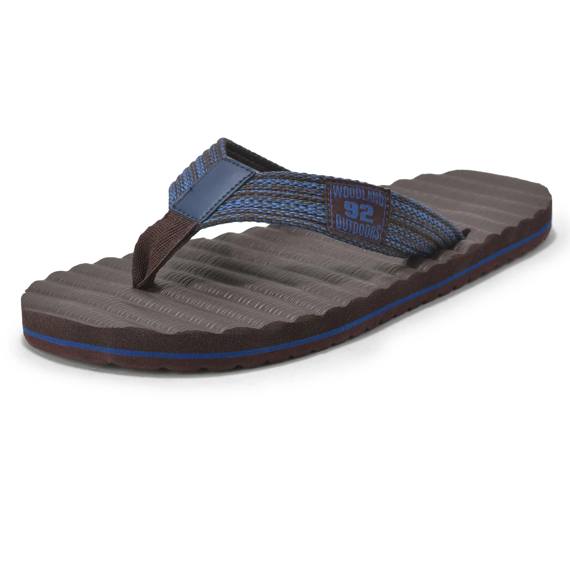 Woodland Men Textured EVA Rubber Flip Flops - Thumbnail 11