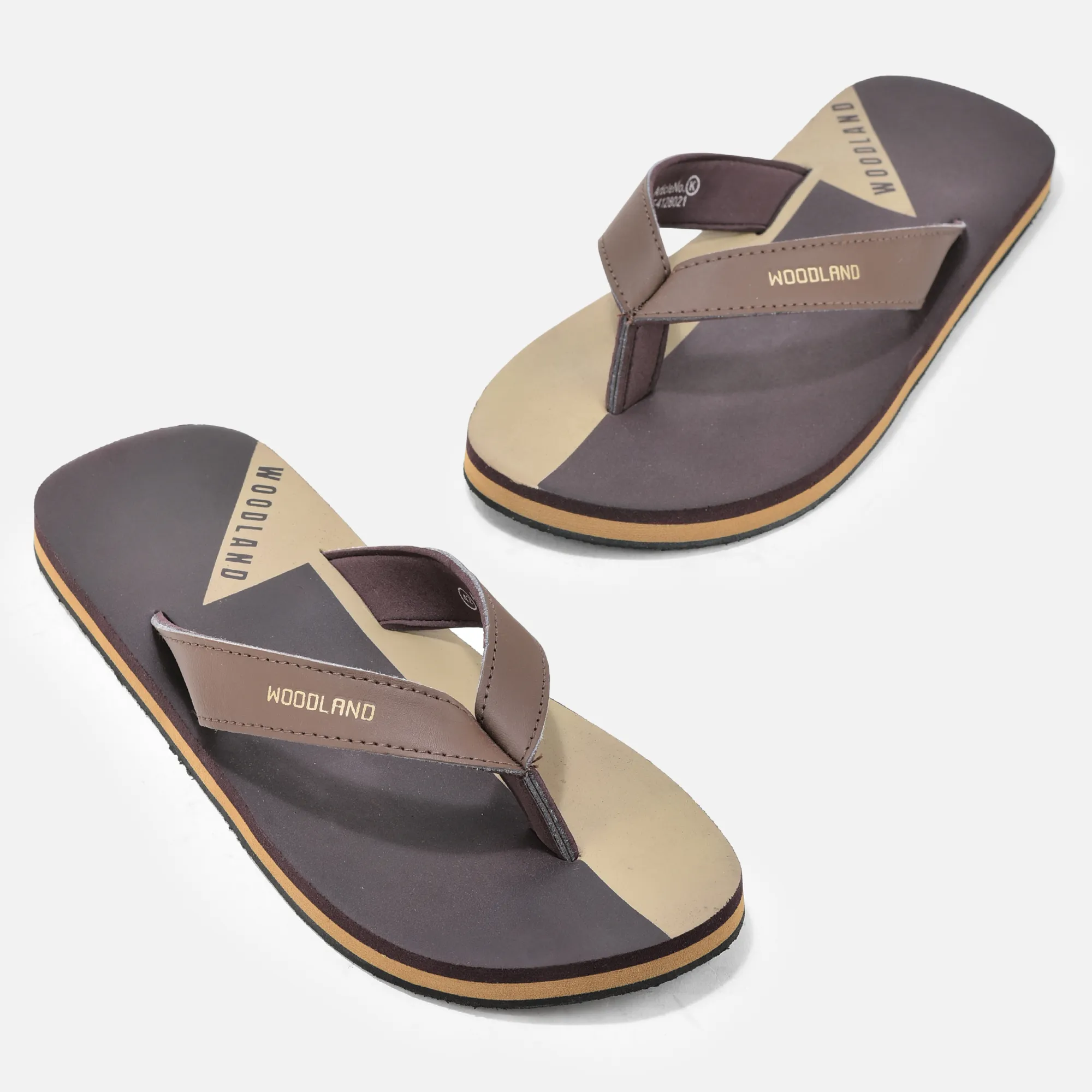 Woodland Comfort Brown Men Flip Flop Slippers - Thumbnail 2