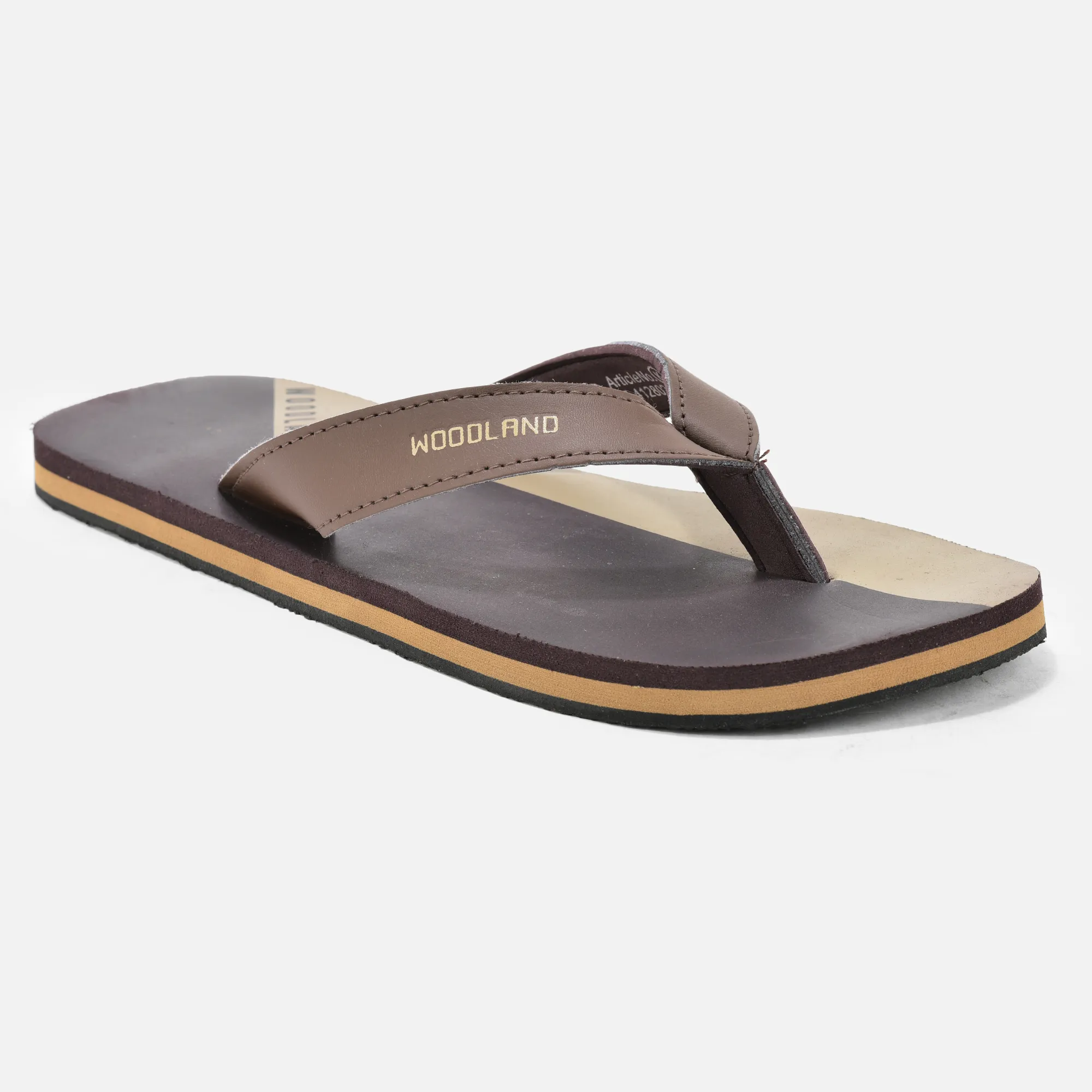 Woodland Comfort Brown Men Flip Flop Slippers - Thumbnail 3