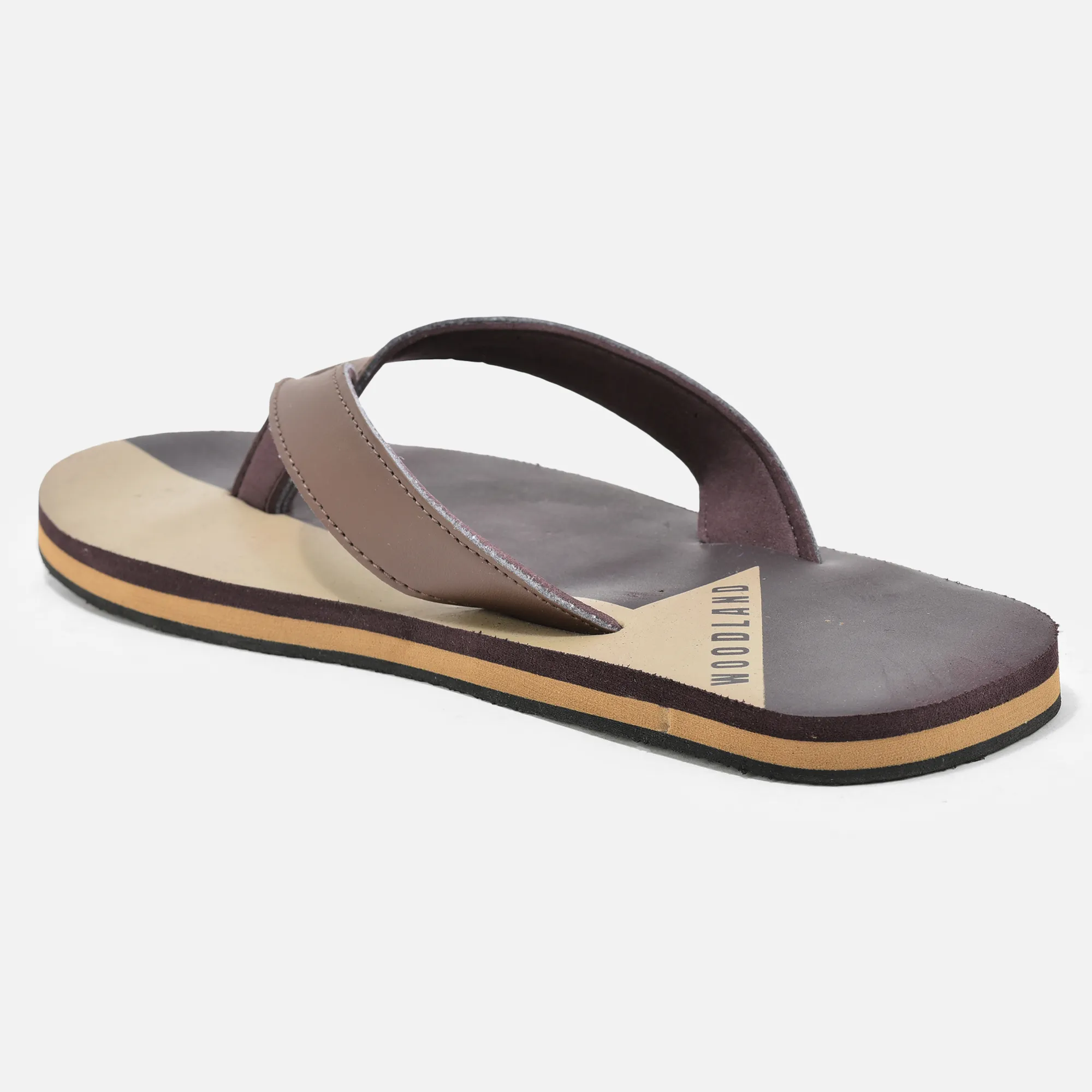 Woodland Comfort Brown Men Flip Flop Slippers - Thumbnail 6