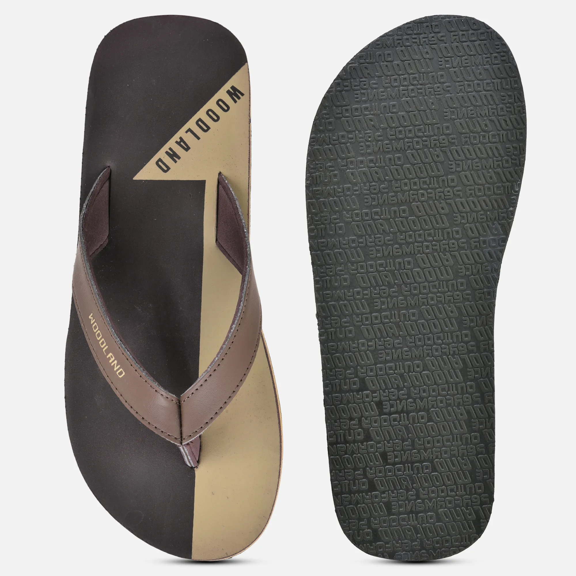 Woodland Comfort Brown Men Flip Flop Slippers - Thumbnail 8