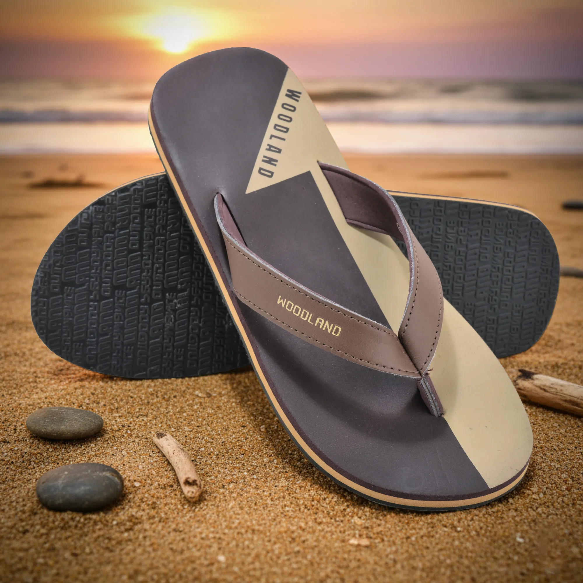 Woodland Comfort Brown Men Flip Flop Slippers - Thumbnail 9