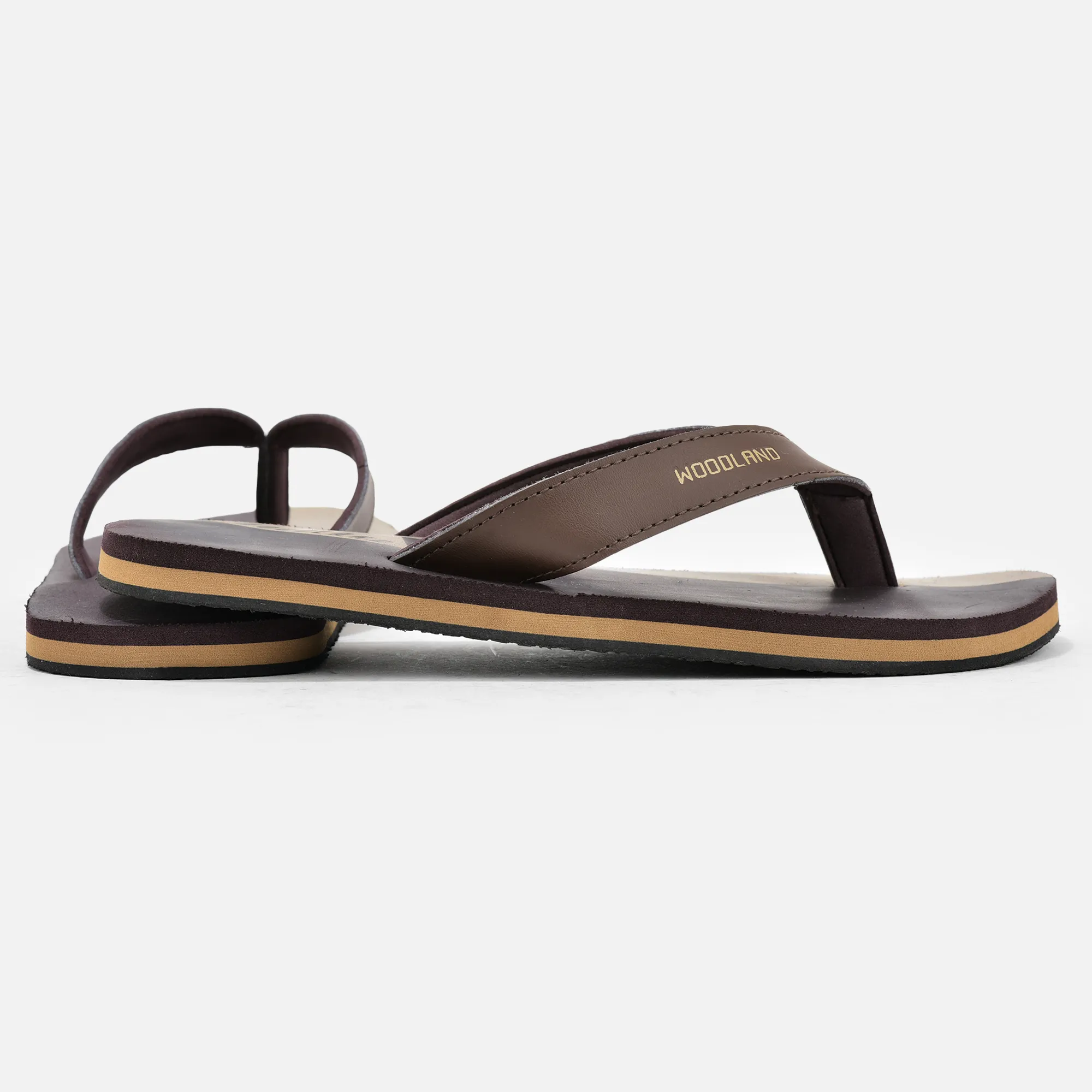 Woodland Comfort Brown Men Flip Flop Slippers - Thumbnail 10