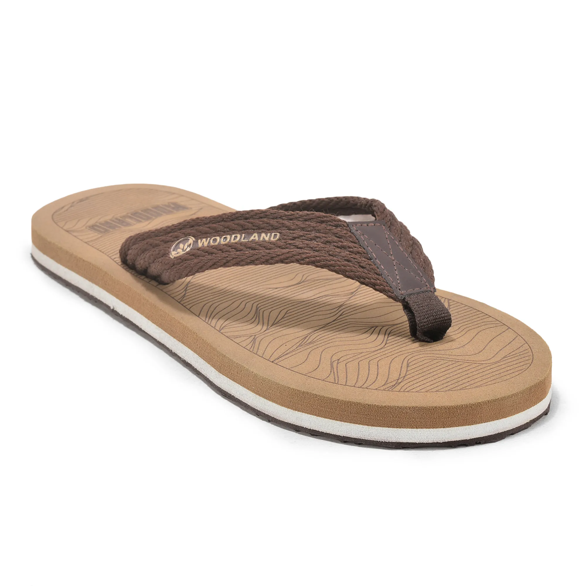 Woodland Brown Slipper Flip Flops For Men - Thumbnail 10