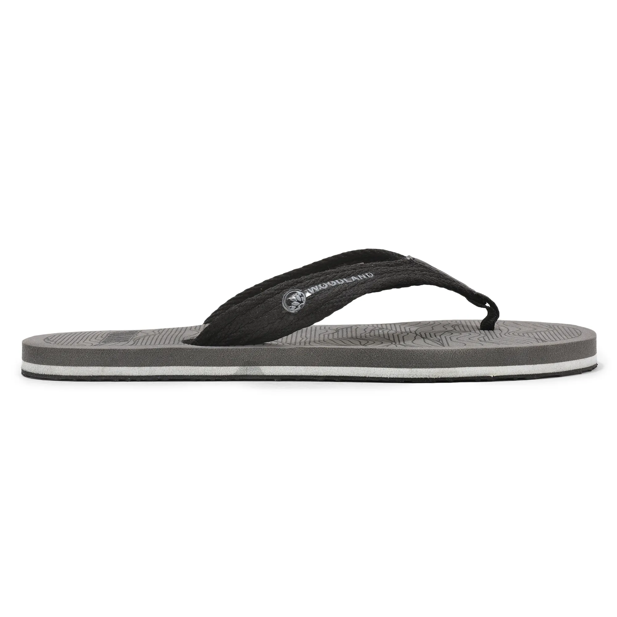 Woodland Grey Slipper Flip Flops For Men - Image 1