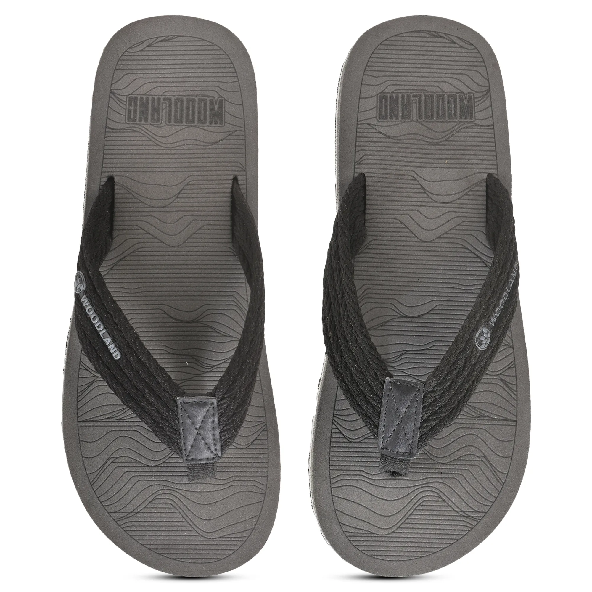 Woodland Grey Slipper Flip Flops For Men - Thumbnail 4