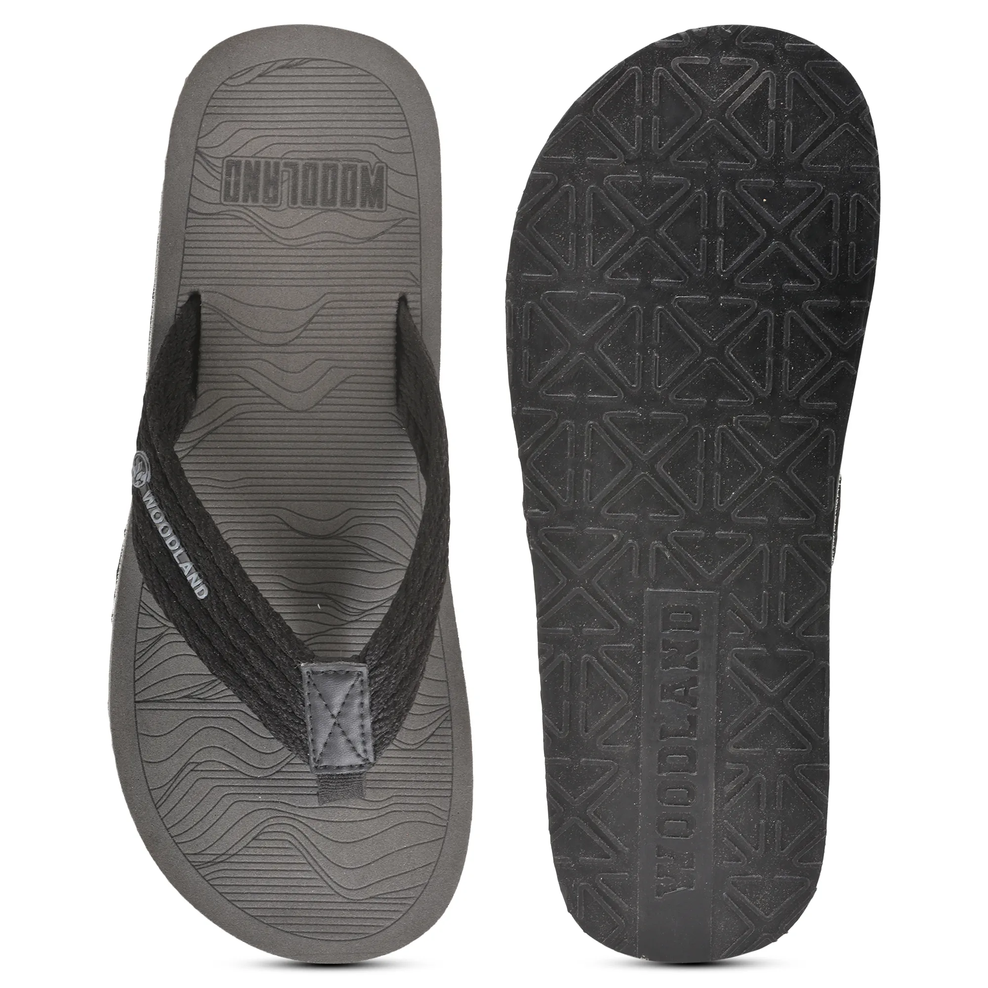 Woodland Grey Slipper Flip Flops For Men - Thumbnail 8