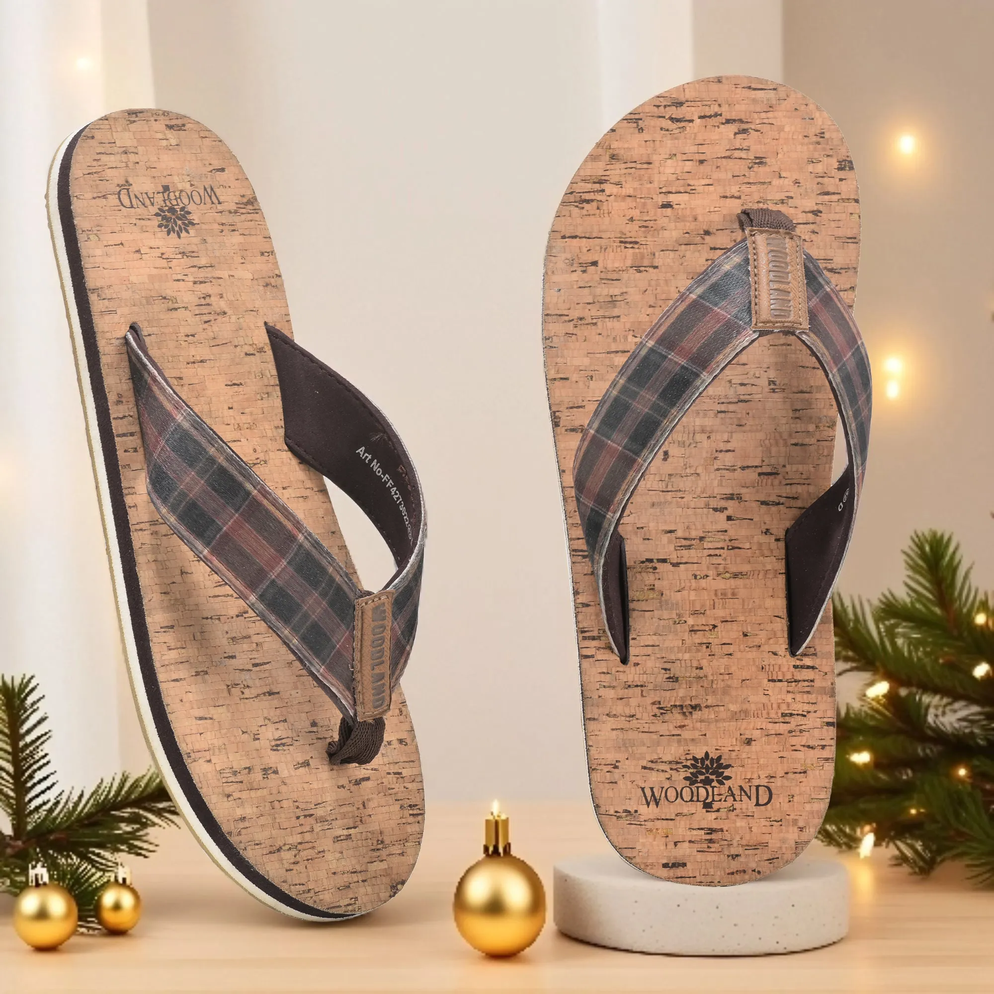 Brown Eva Slipper Flip Flops For Men - Thumbnail 9