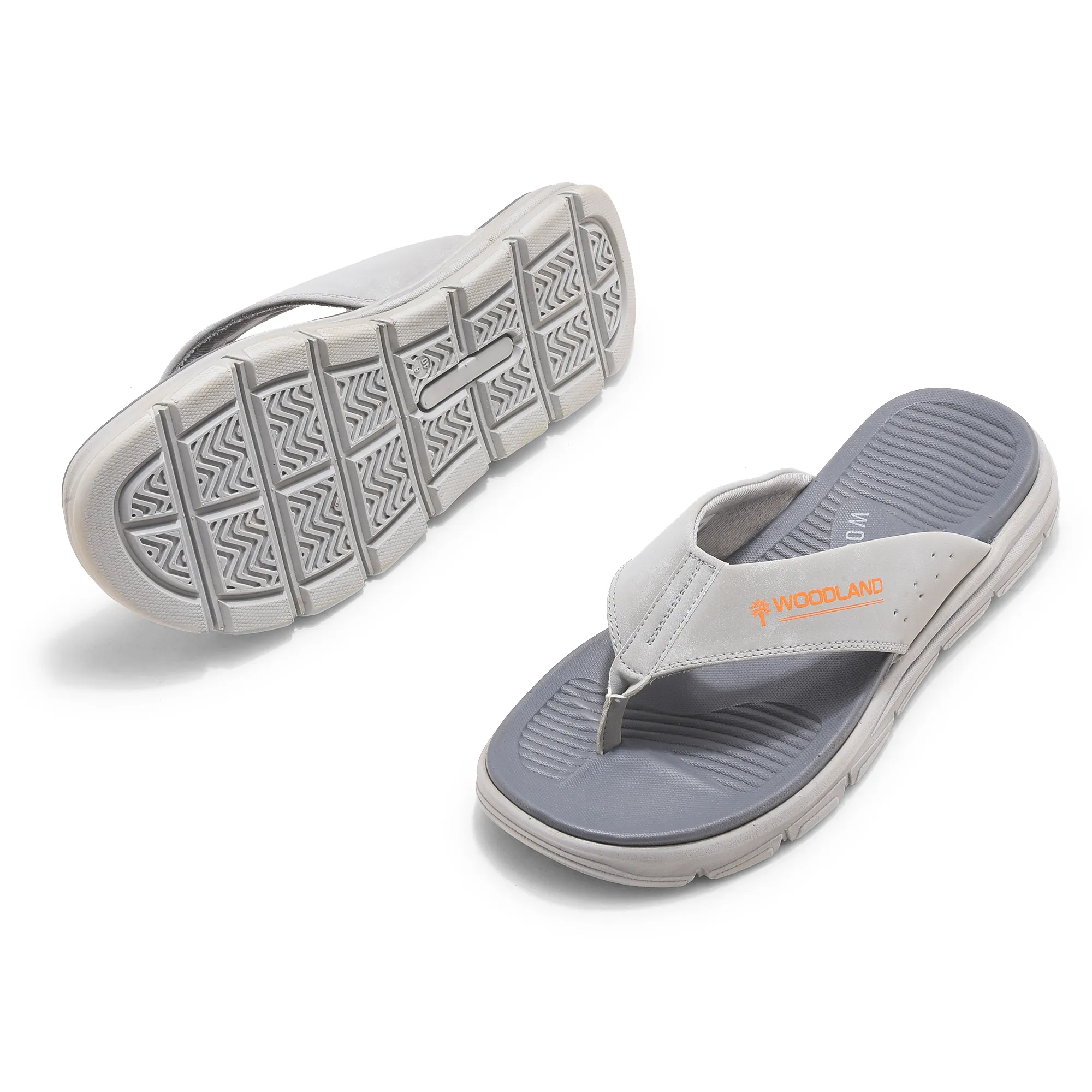 Light Grey/Navy Eva Mens Sports Slippers - Thumbnail 6