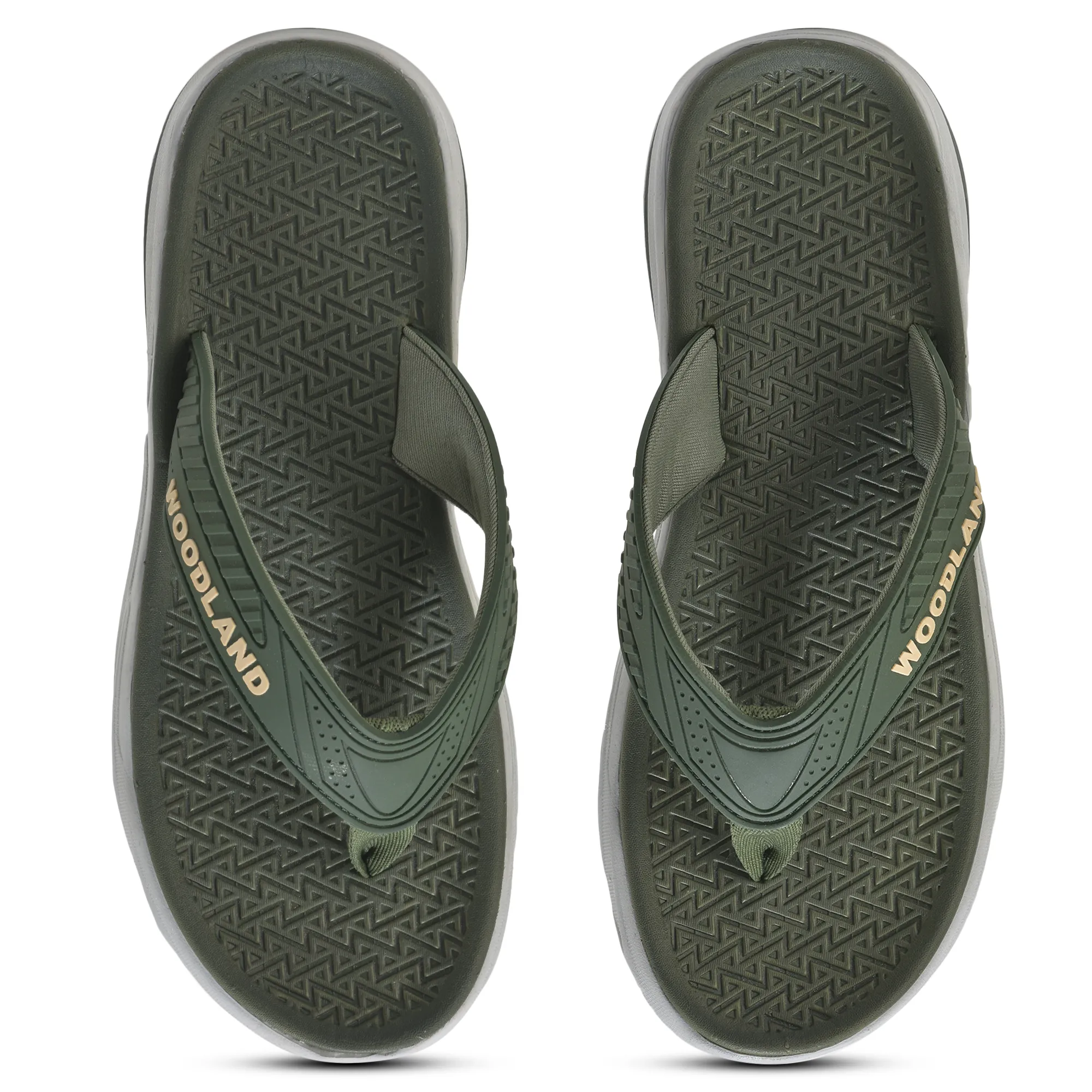 Olive/Khaki Eva Mens Sports Slippers - Thumbnail 4