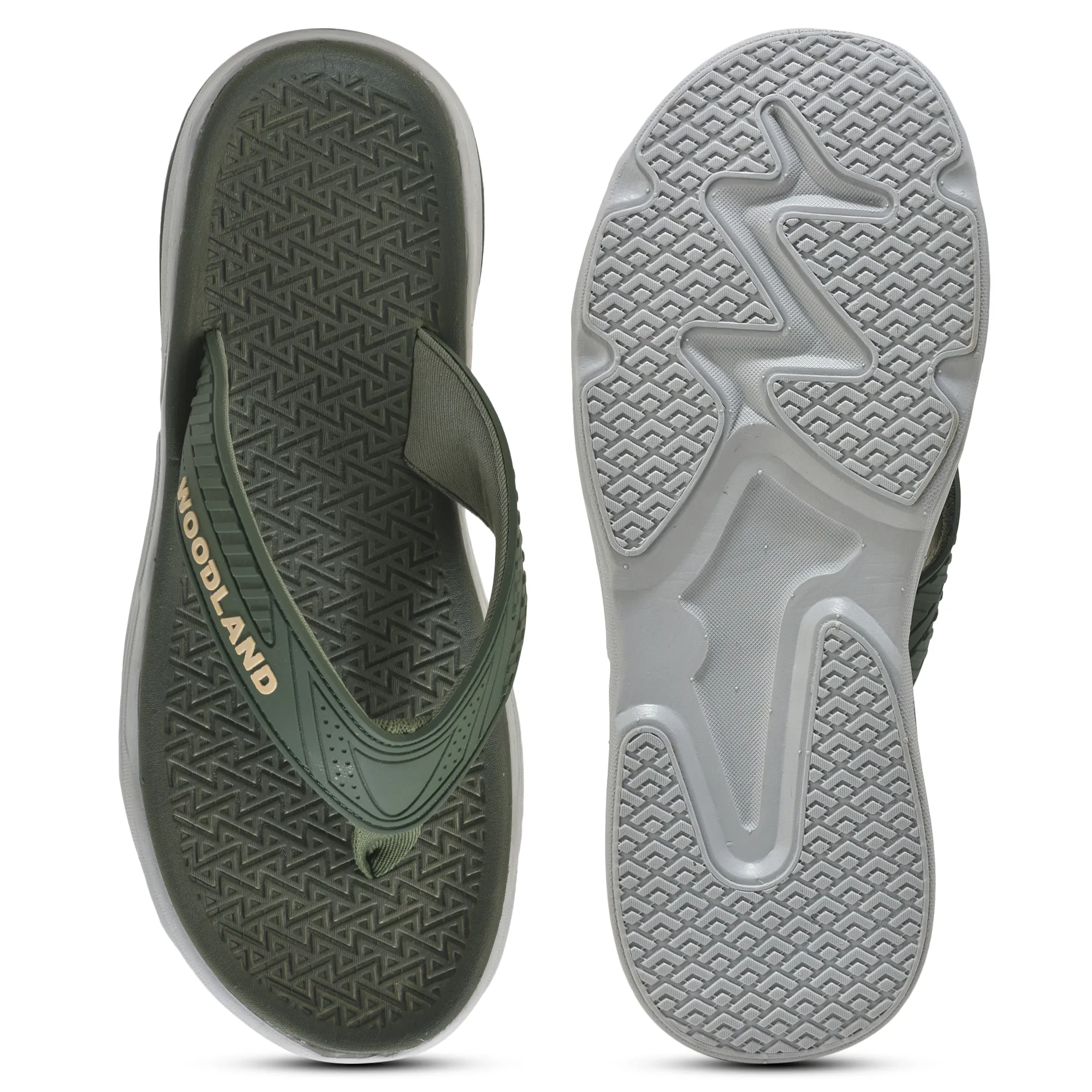 Olive/Khaki Eva Mens Sports Slippers - Thumbnail 8