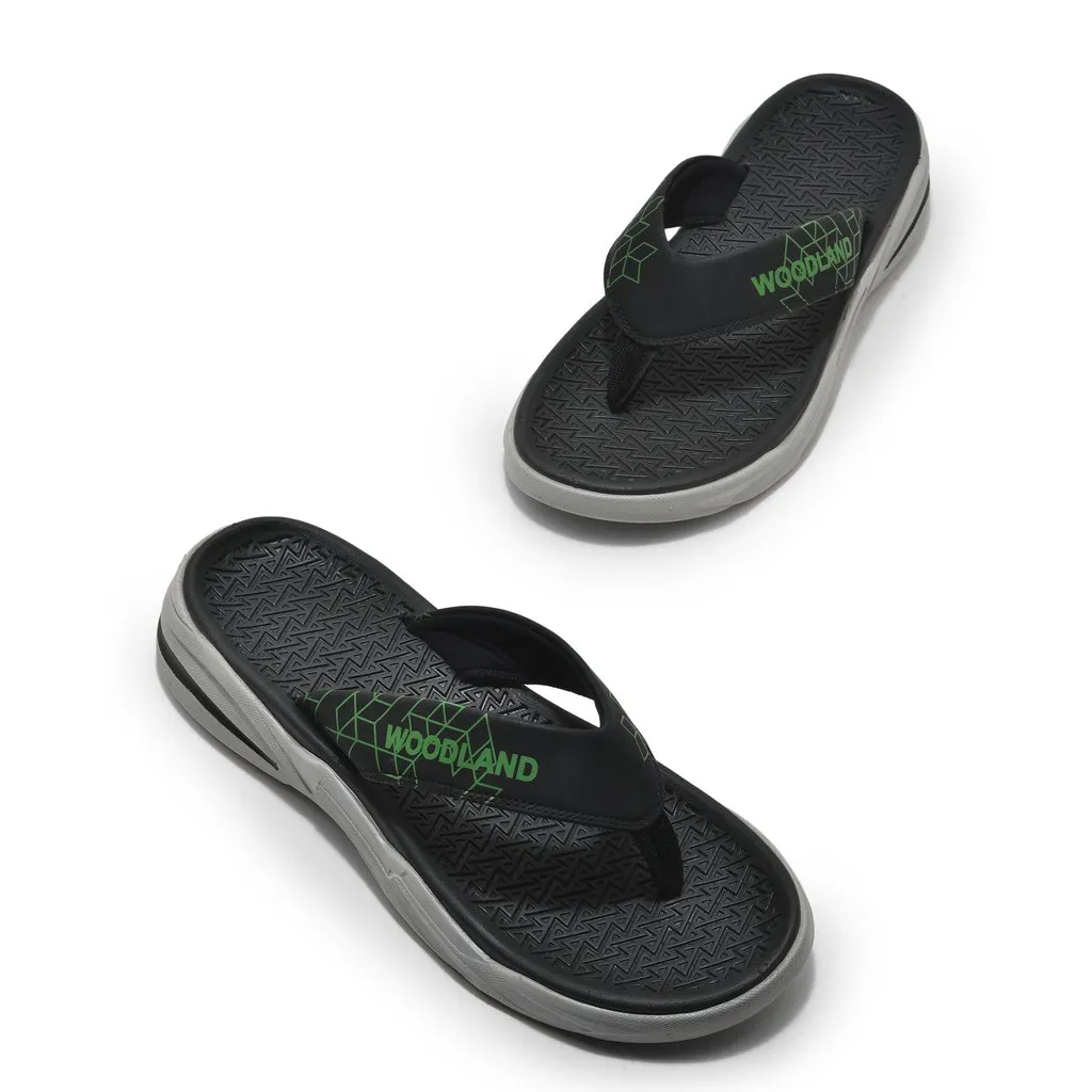 Black/Apple green Slipper for men - Thumbnail 2