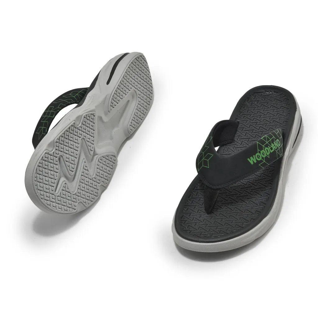 Black/Apple green Slipper for men - Thumbnail 4