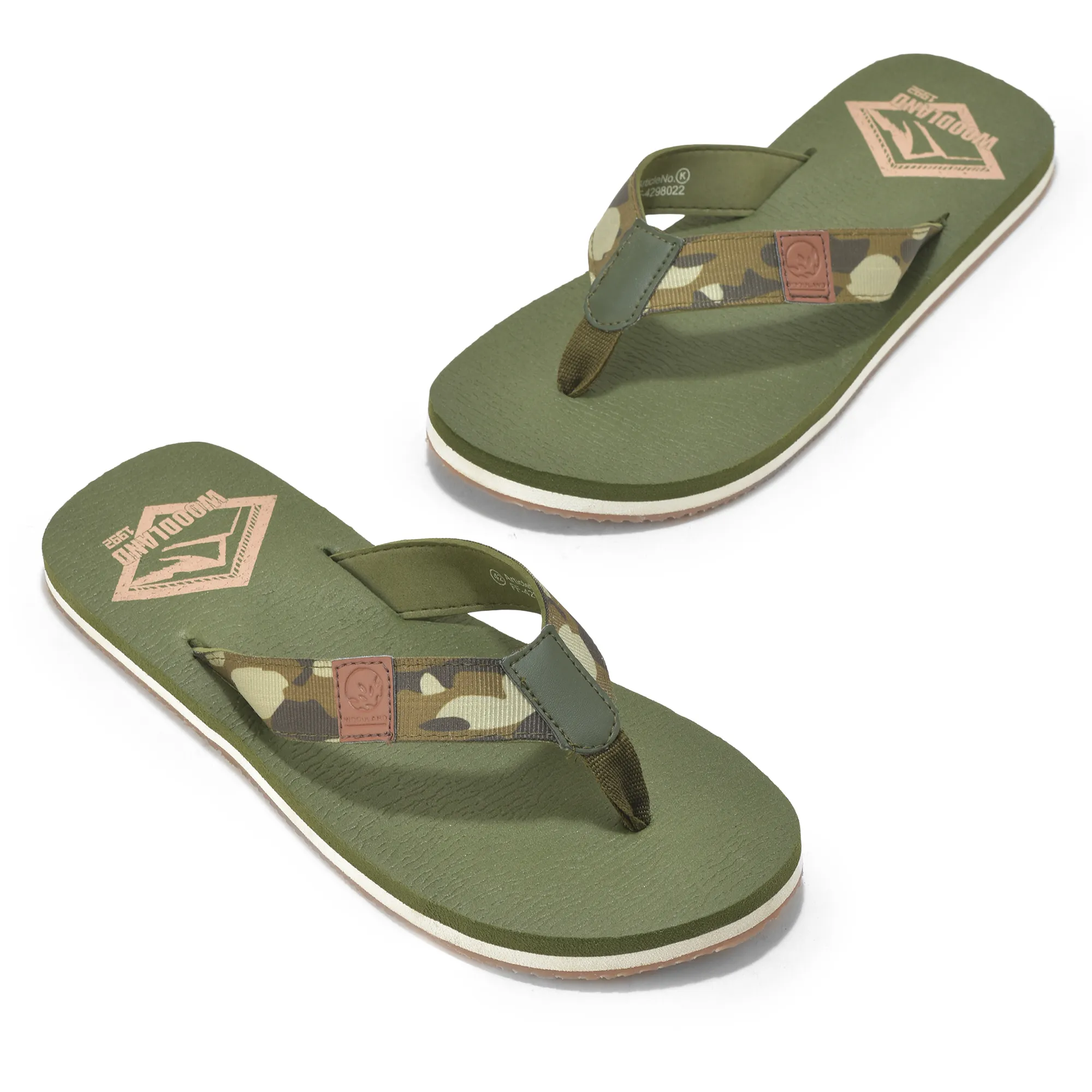 Woodland Casual Comfort Olive Men EVA Slippers - Thumbnail 2