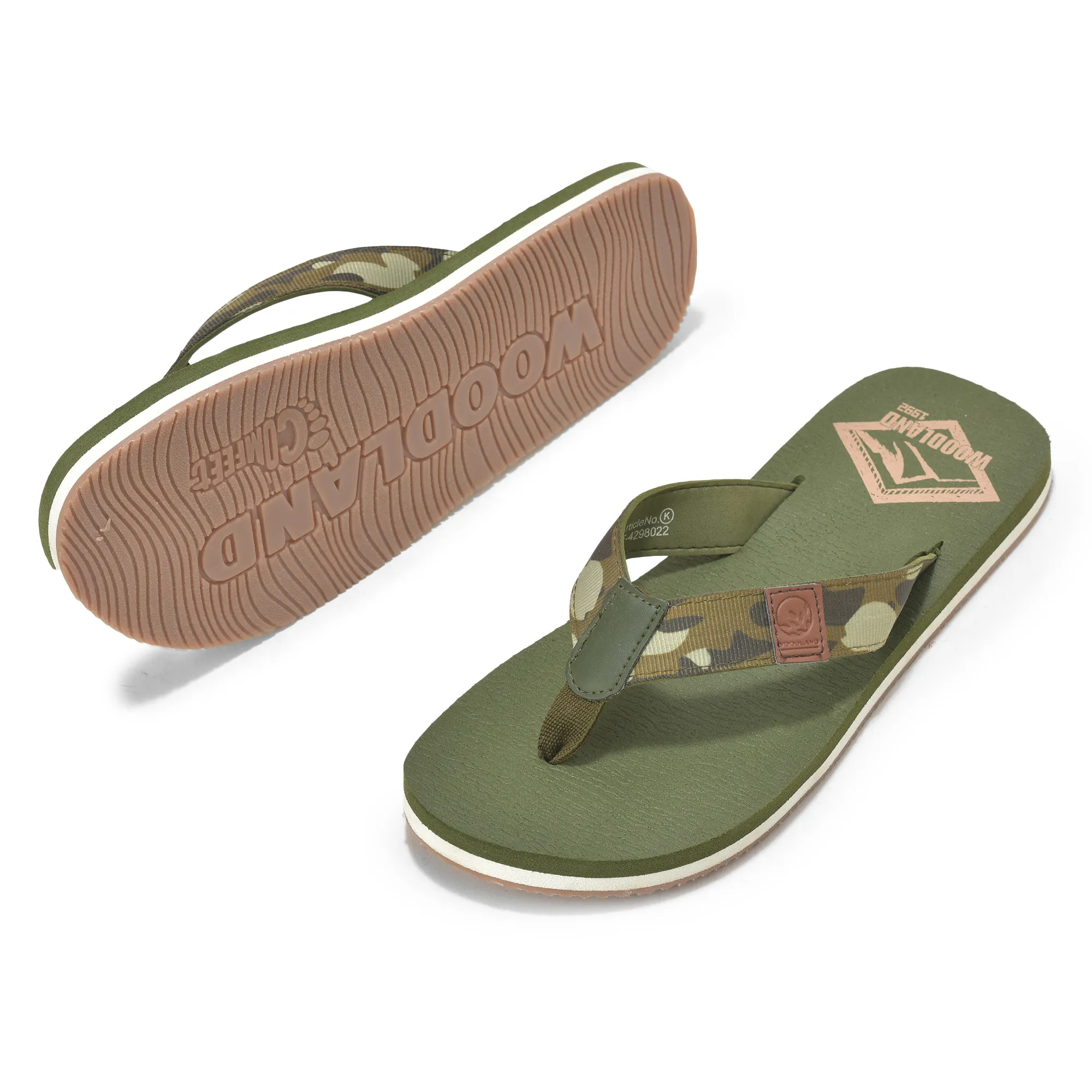 Woodland Casual Comfort Olive Men EVA Slippers - Thumbnail 5