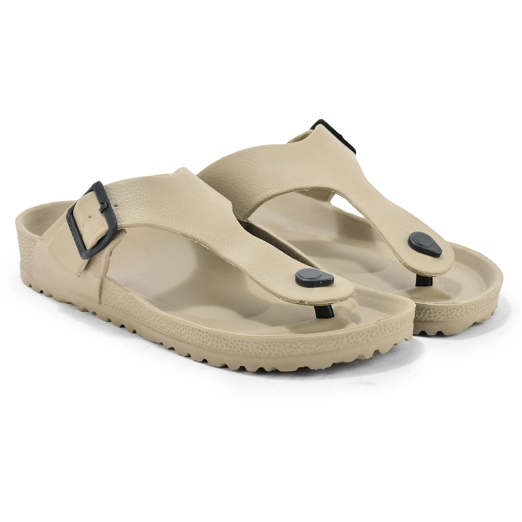 Beige Leather Sandal for Men - Thumbnail 7