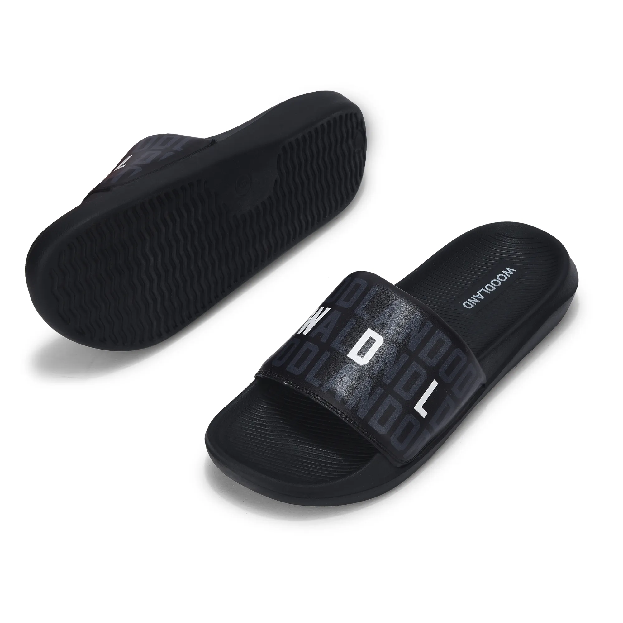 Black Slide Sandal for Men - Thumbnail 5