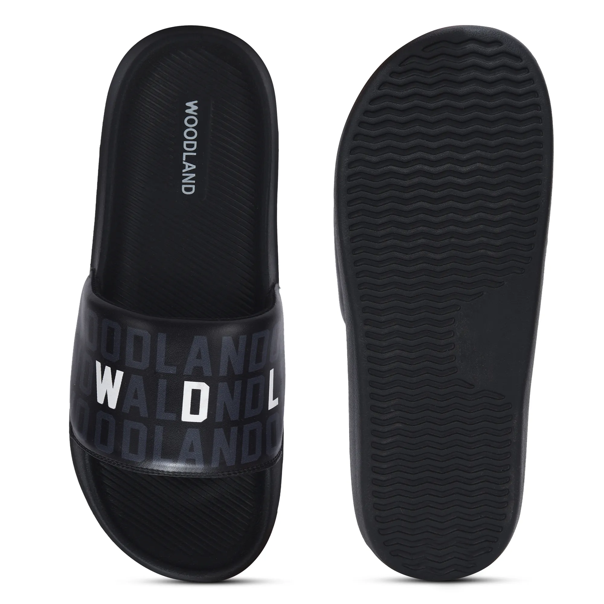 Black Slide Sandal for Men - Thumbnail 8