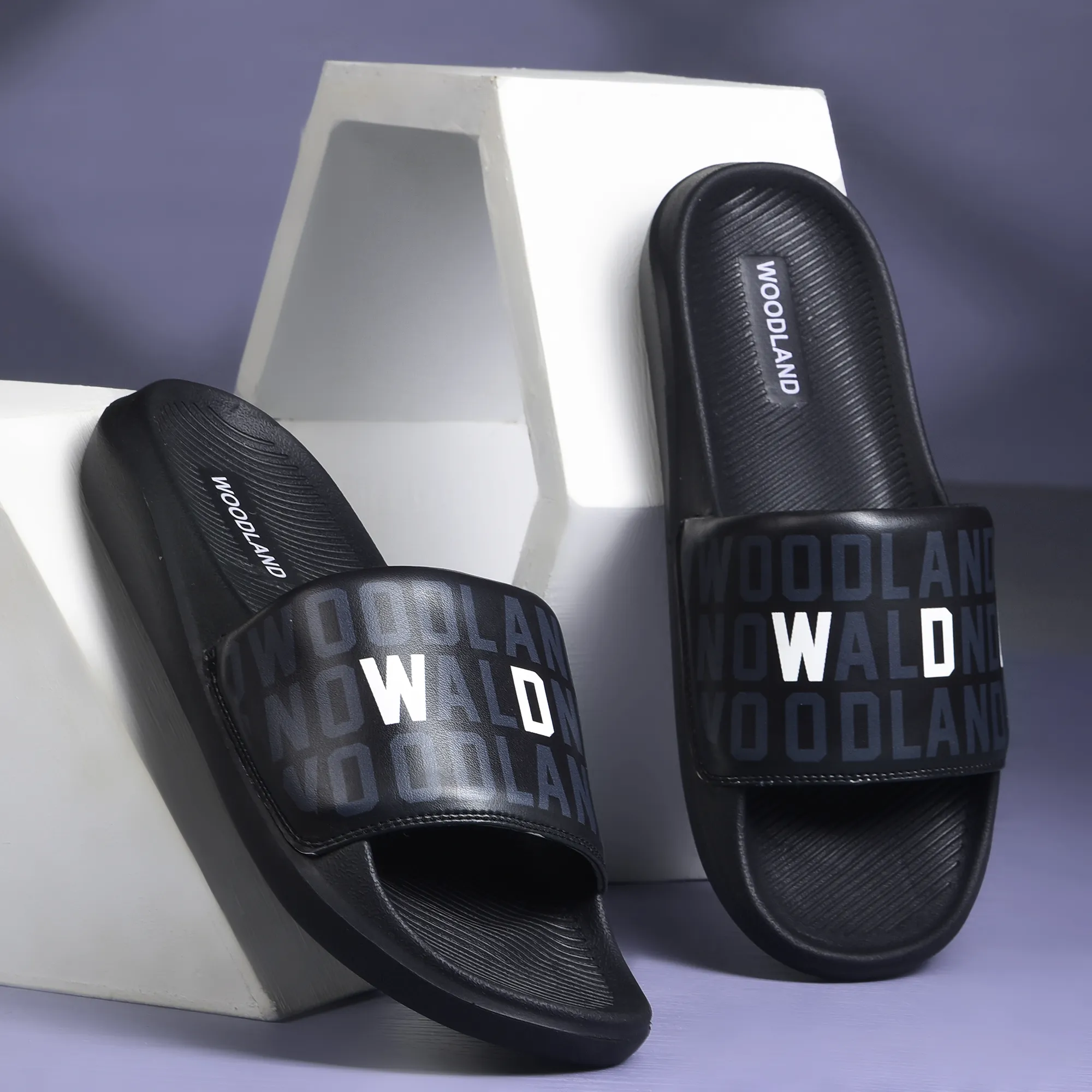Black Slide Sandal for Men - Thumbnail 9