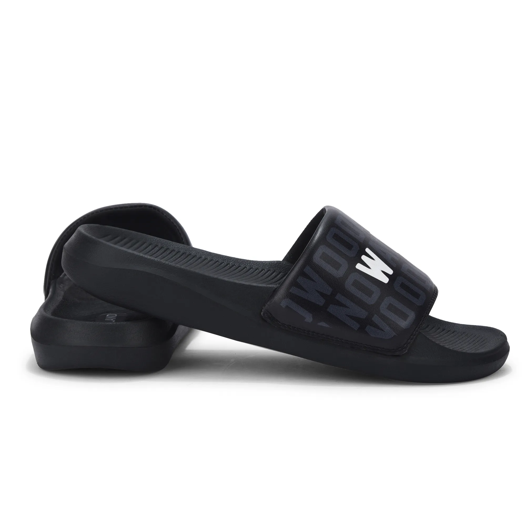 Black Slide Sandal for Men - Thumbnail 10