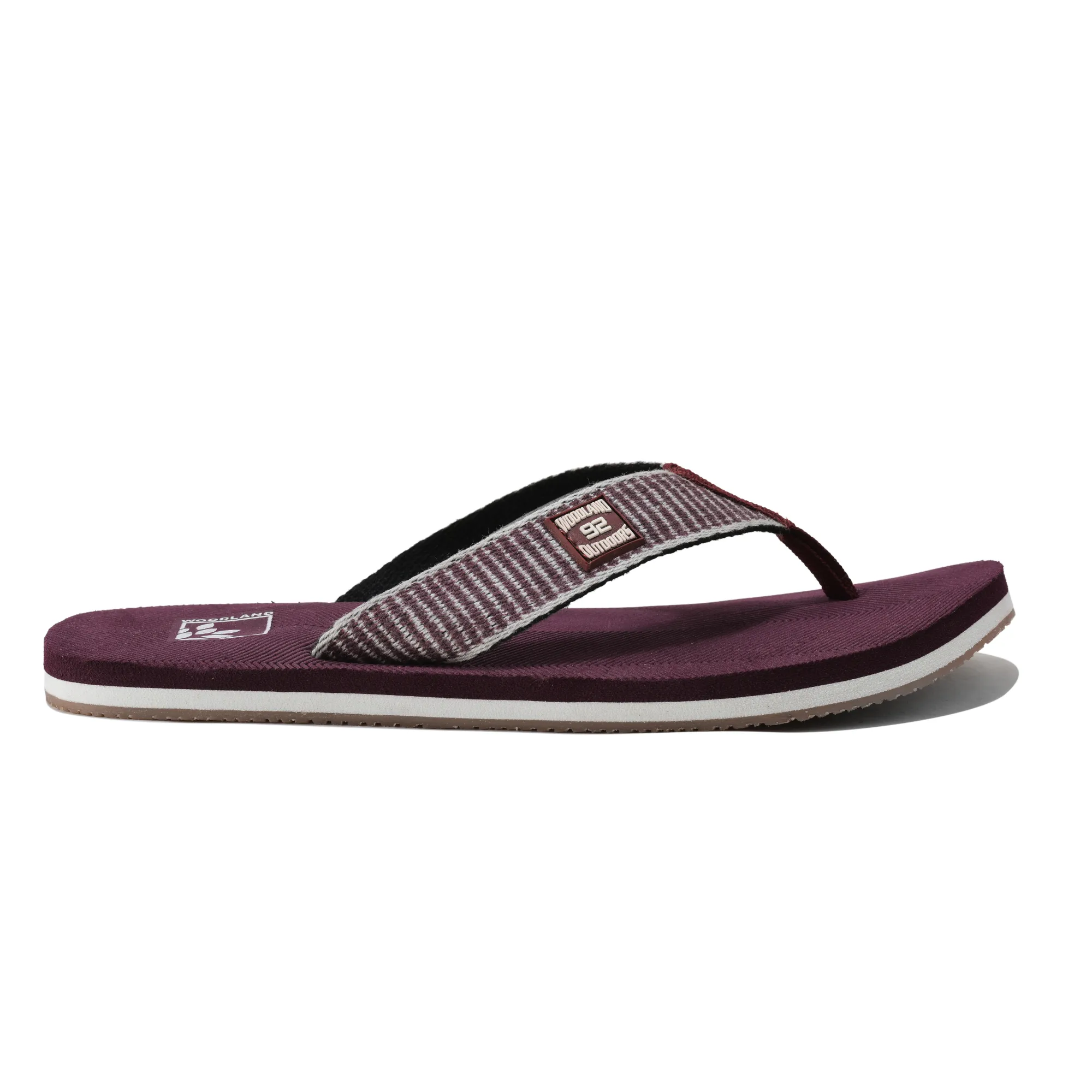 Men Maroon EVA Flip-Flop Slippers with Textured Sole - Thumbnail 2