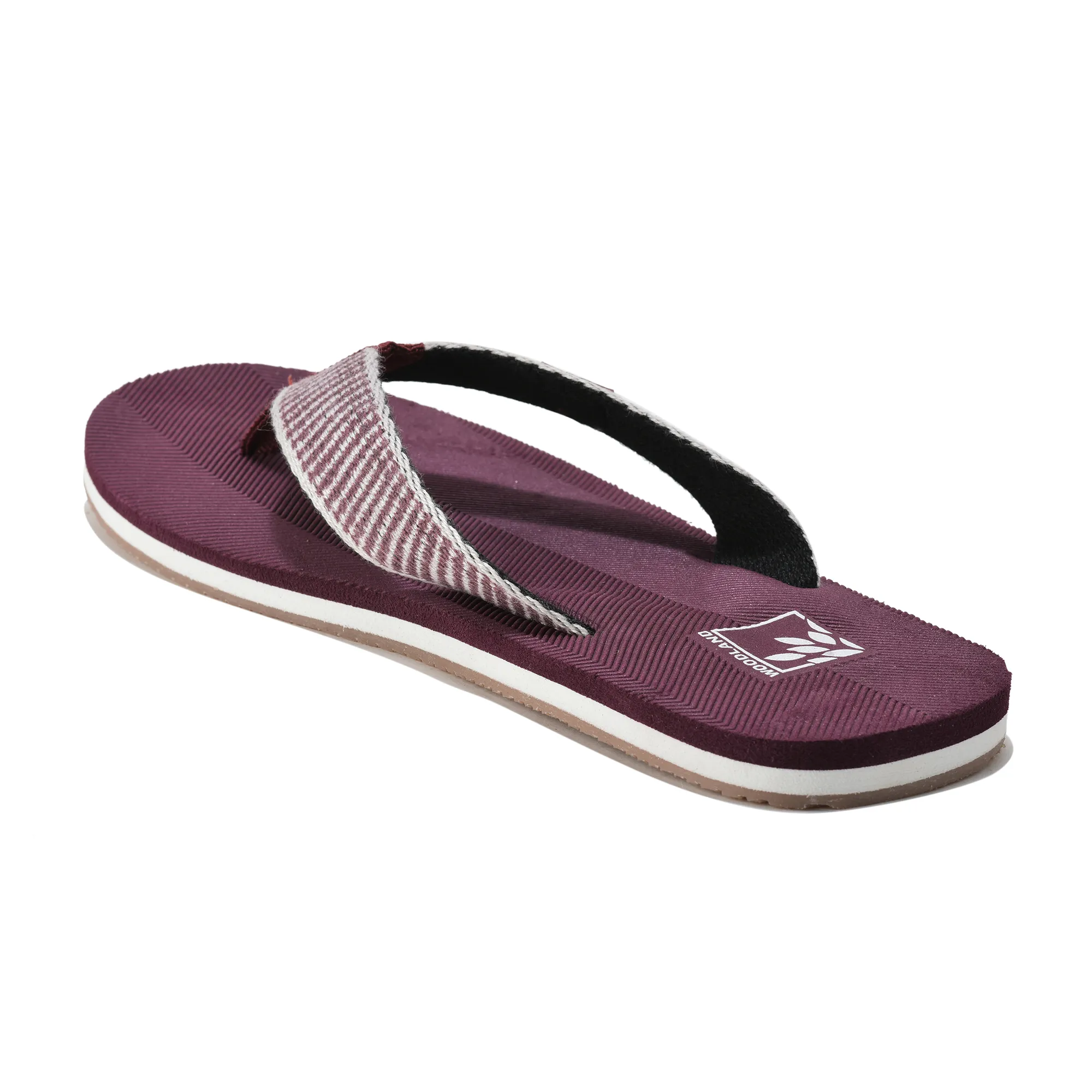 Men Maroon EVA Flip-Flop Slippers with Textured Sole - Thumbnail 8