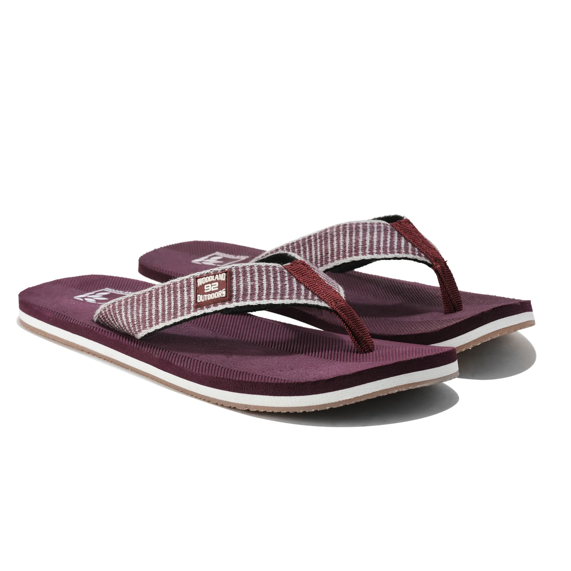 Men Maroon EVA Flip-Flop Slippers with Textured Sole - Thumbnail 9