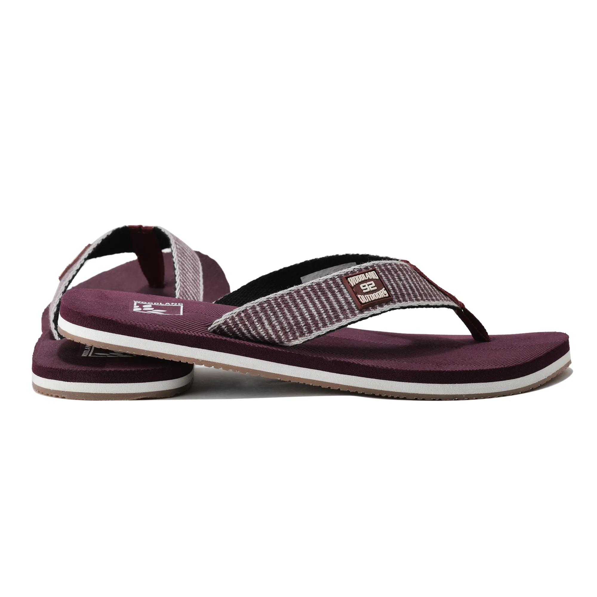 Men Maroon EVA Flip-Flop Slippers with Textured Sole - Thumbnail 11
