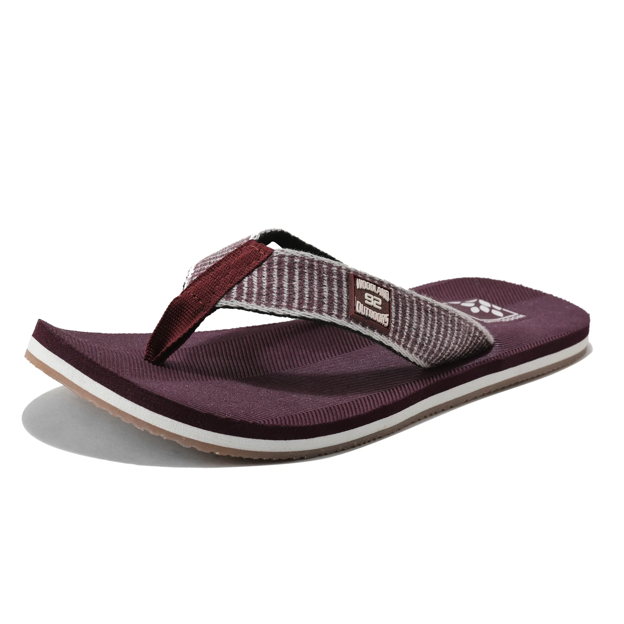 Men Maroon EVA Flip-Flop Slippers with Textured Sole - Thumbnail 12